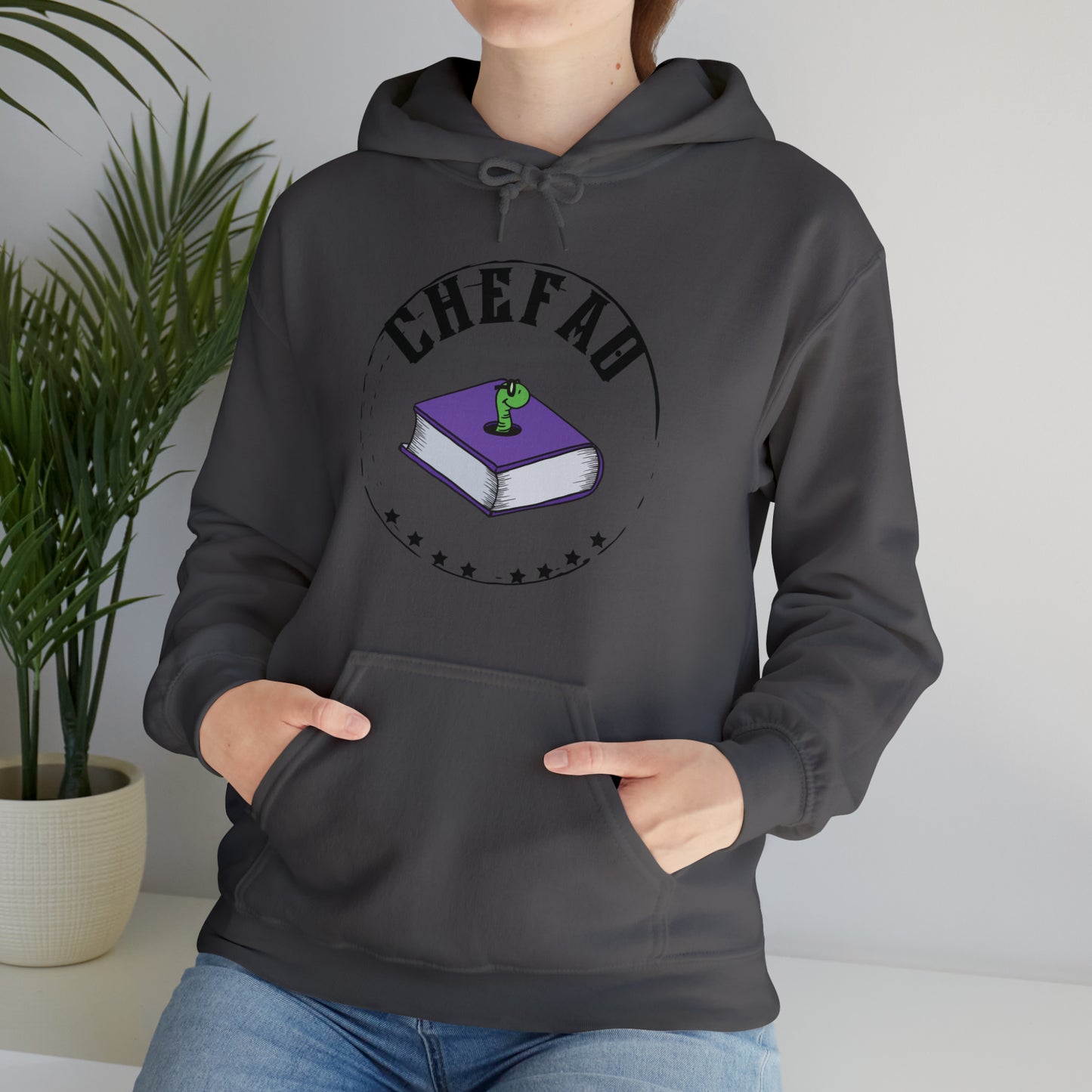 Chefao Bookworm I, Unisex Heavy Blend Hooded Sweatshirt