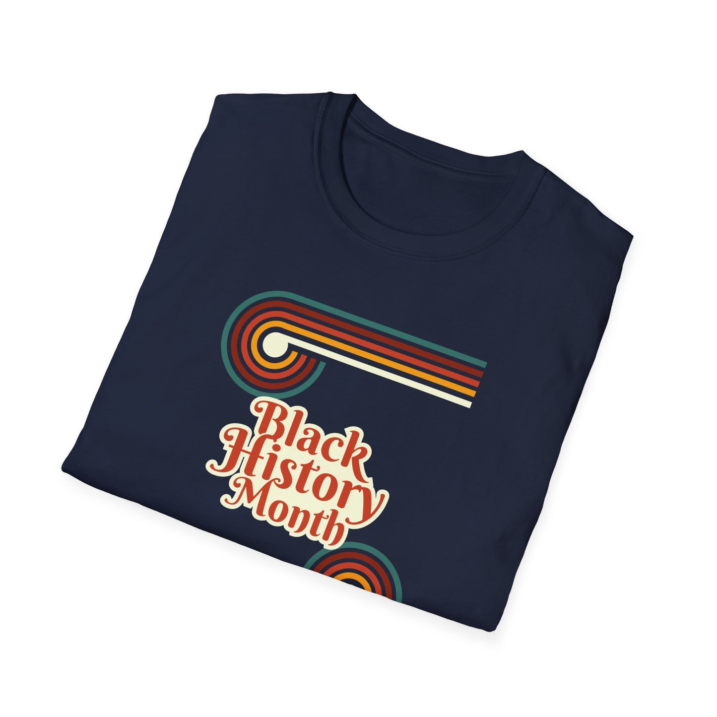 Chefao Retro Black History Month Emblem I, Unisex Softstyle T-Shirt
