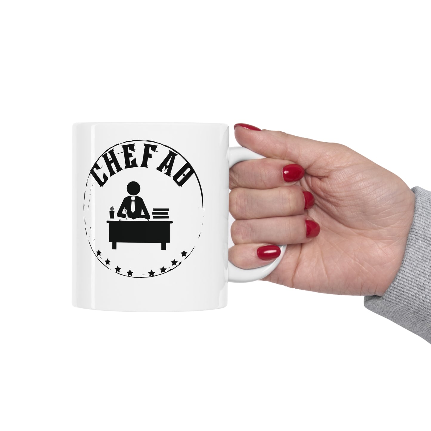 Chefao Teacher V, White Coffee Mug, 11oz