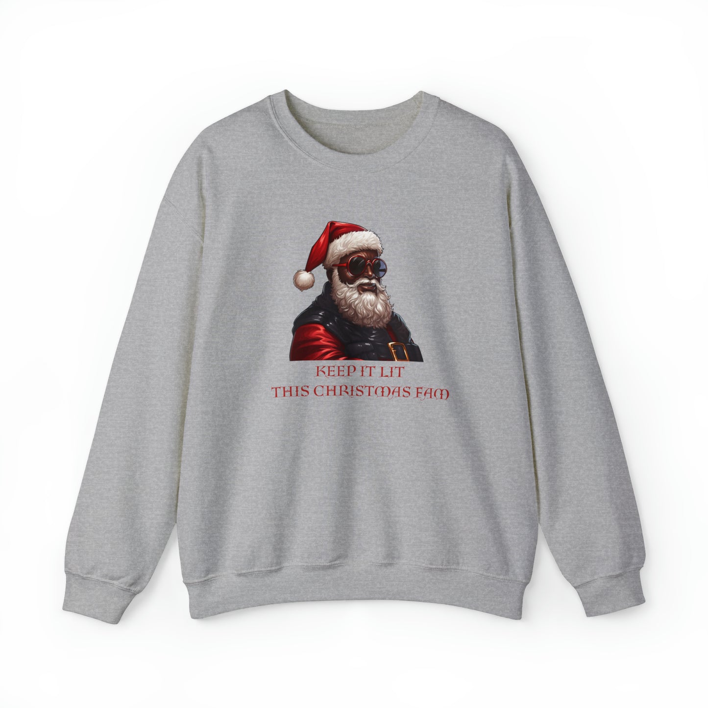 Keep It Lit This Christmas Fam, Unisex Heavy Blend Crewneck Sweatshirt