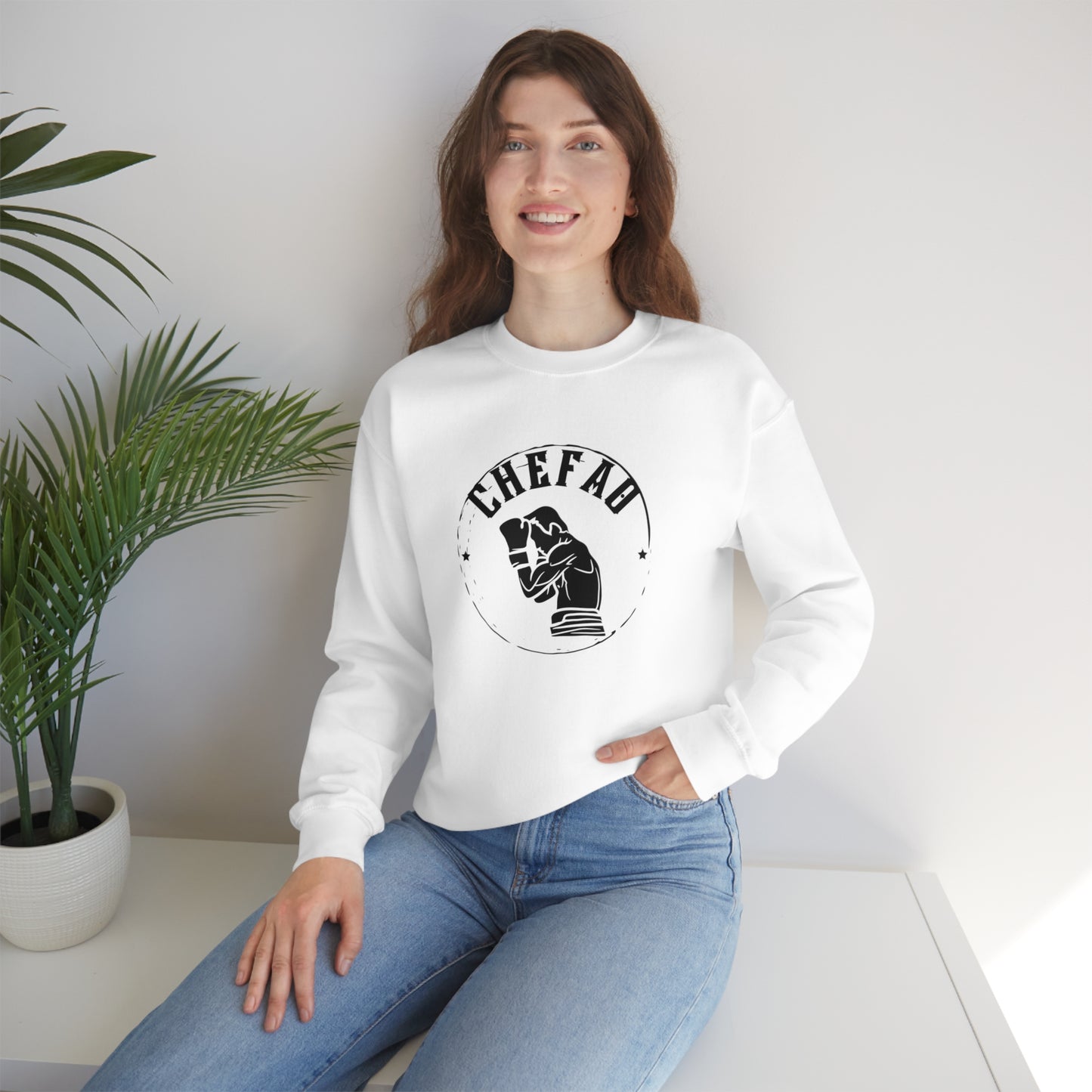 Chefao Boxer I, Unisex Heavy Blend Crewneck Sweatshirt