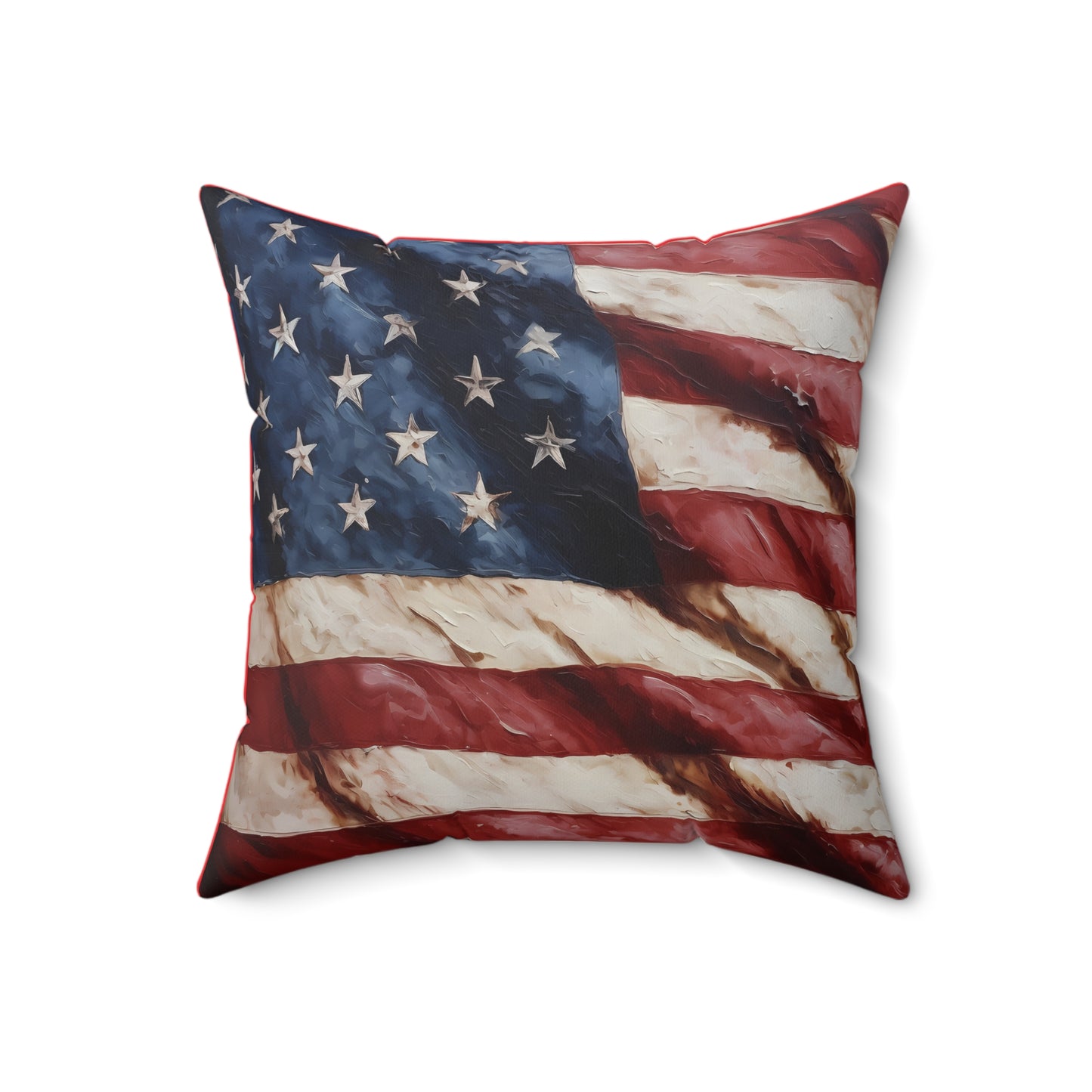 American Flag, Spun Polyester Square Pillow
