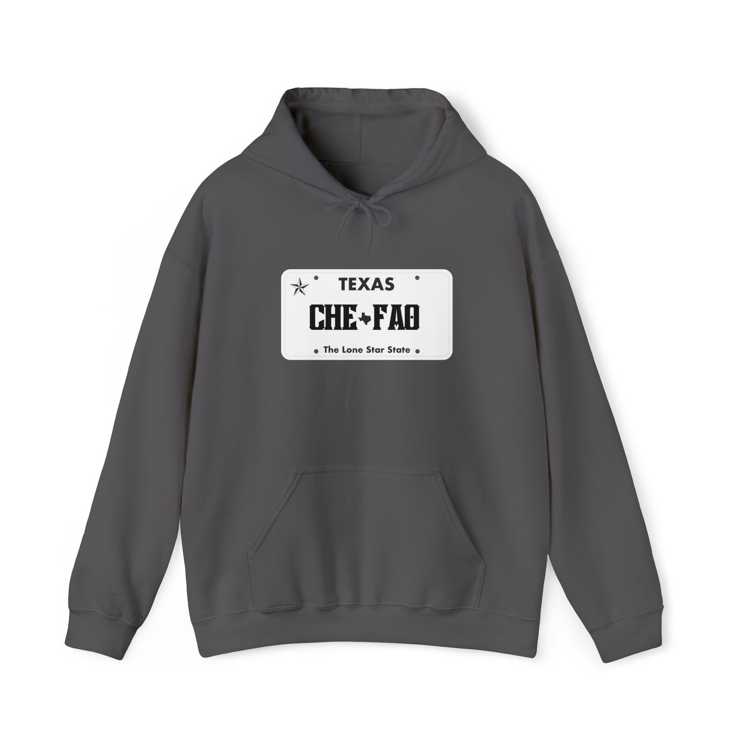 Chefao Texas License Plate I, Unisex Heavy Blend Hooded Sweatshirt
