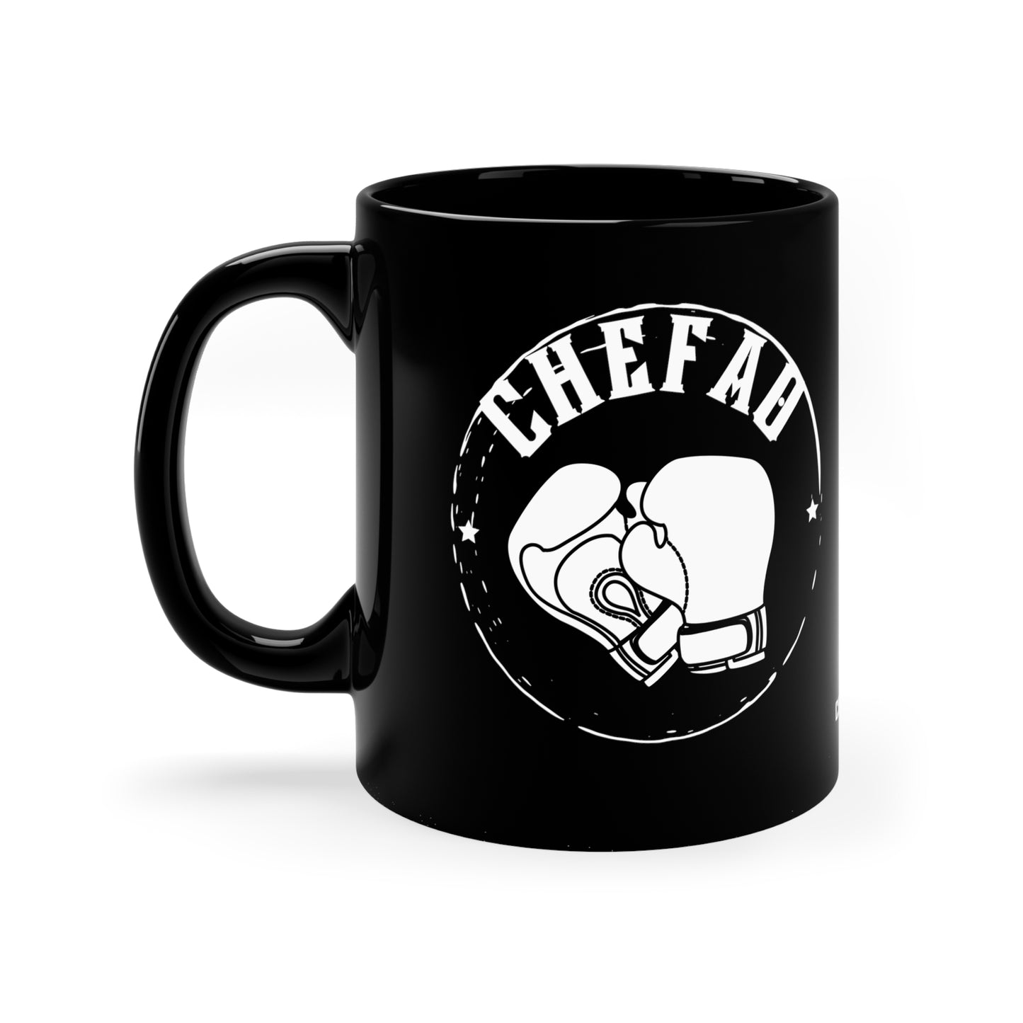 Chefao Boxing I, Black Coffee Mug, 11oz