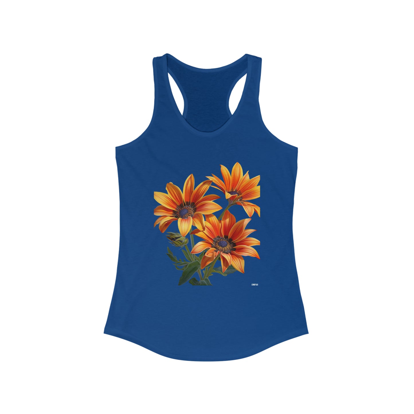 Gazania, Women's Racerback Tank