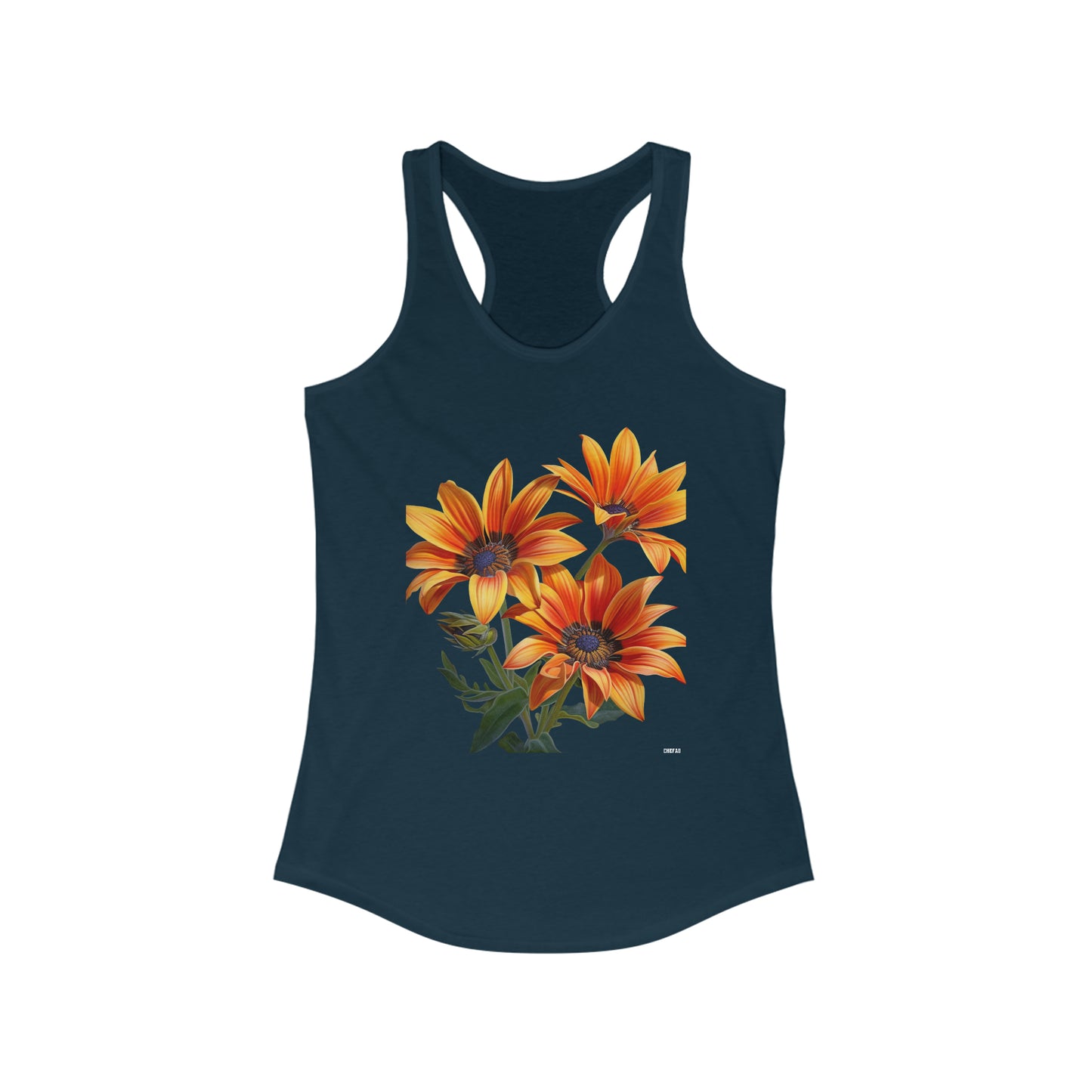 Gazania, Women's Racerback Tank