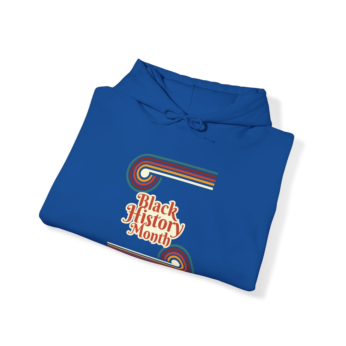 Chefao Retro Black History Month Emblem I, Unisex Heavy Blend Hooded Sweatshirt