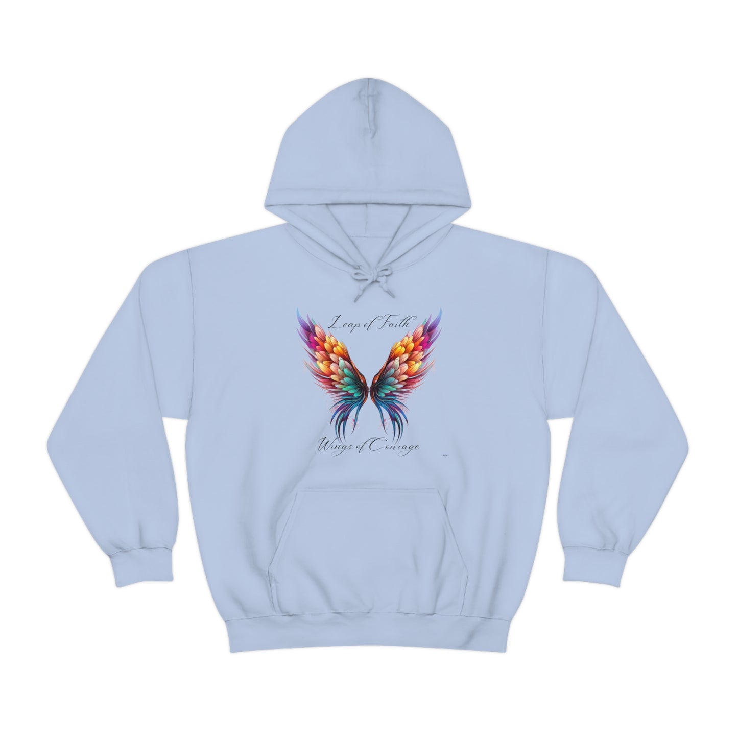 Leap of Faith, Wings of Courage, Unisex Heavy Blend Hooded Sweatshirt