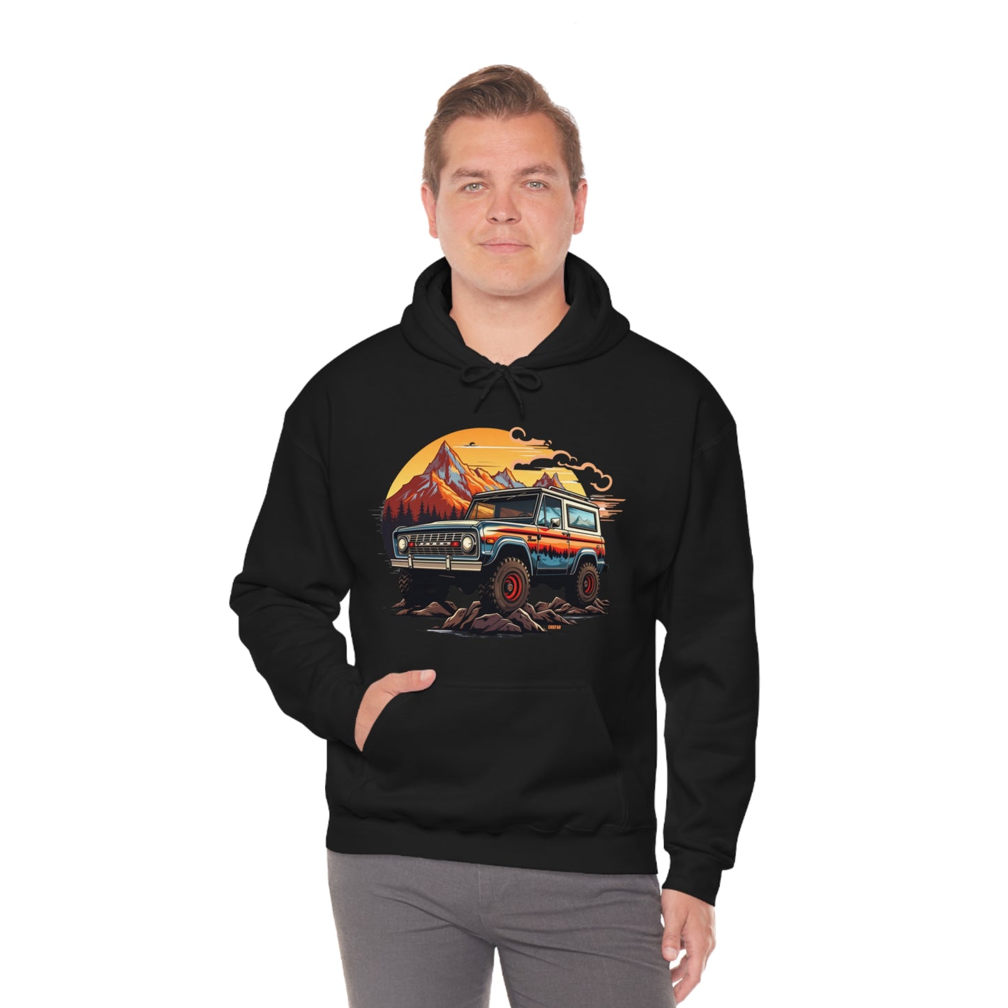 Retro, Rugged Charm, Unisex Heavy Blend Hooded Sweatshirt