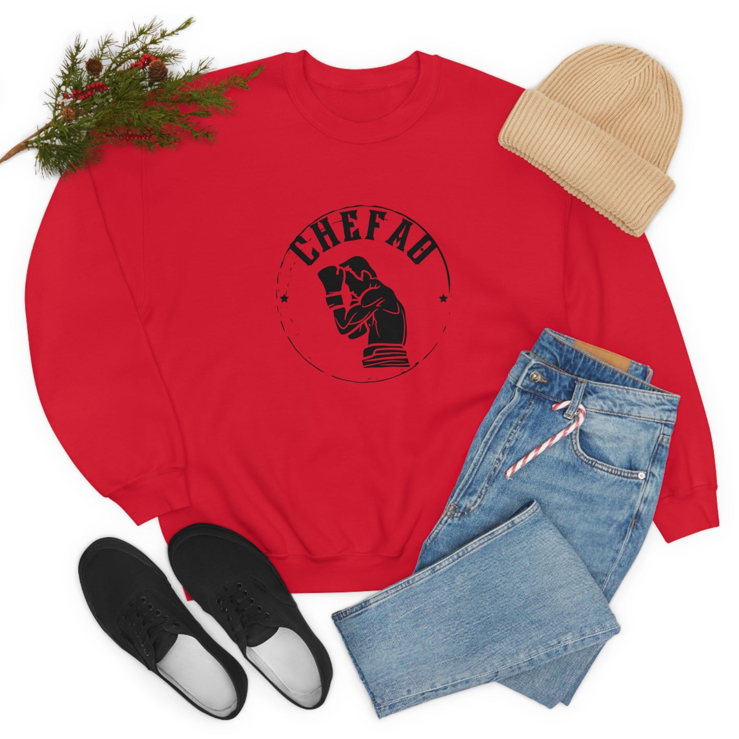 Chefao Boxer I, Unisex Heavy Blend Crewneck Sweatshirt