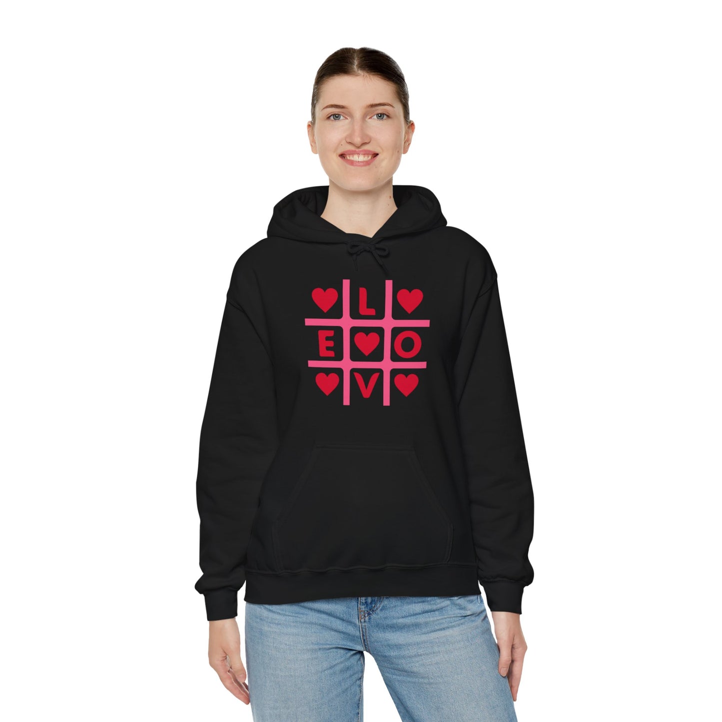 Chefao Love Tic Tac Toe I, Unisex Heavy Blend Hooded Sweatshirt