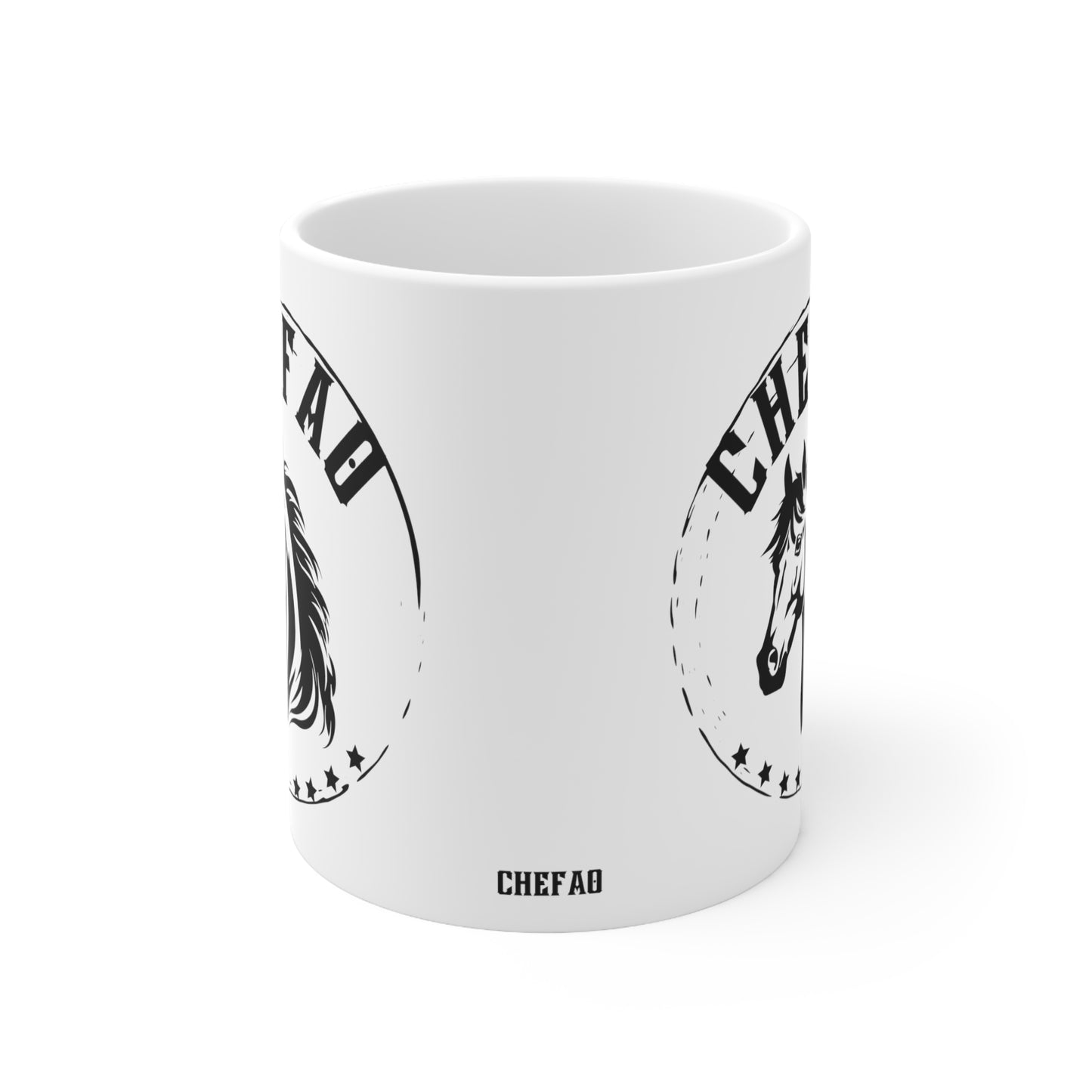 Chefao Horse I, White Coffee Mug, 11oz
