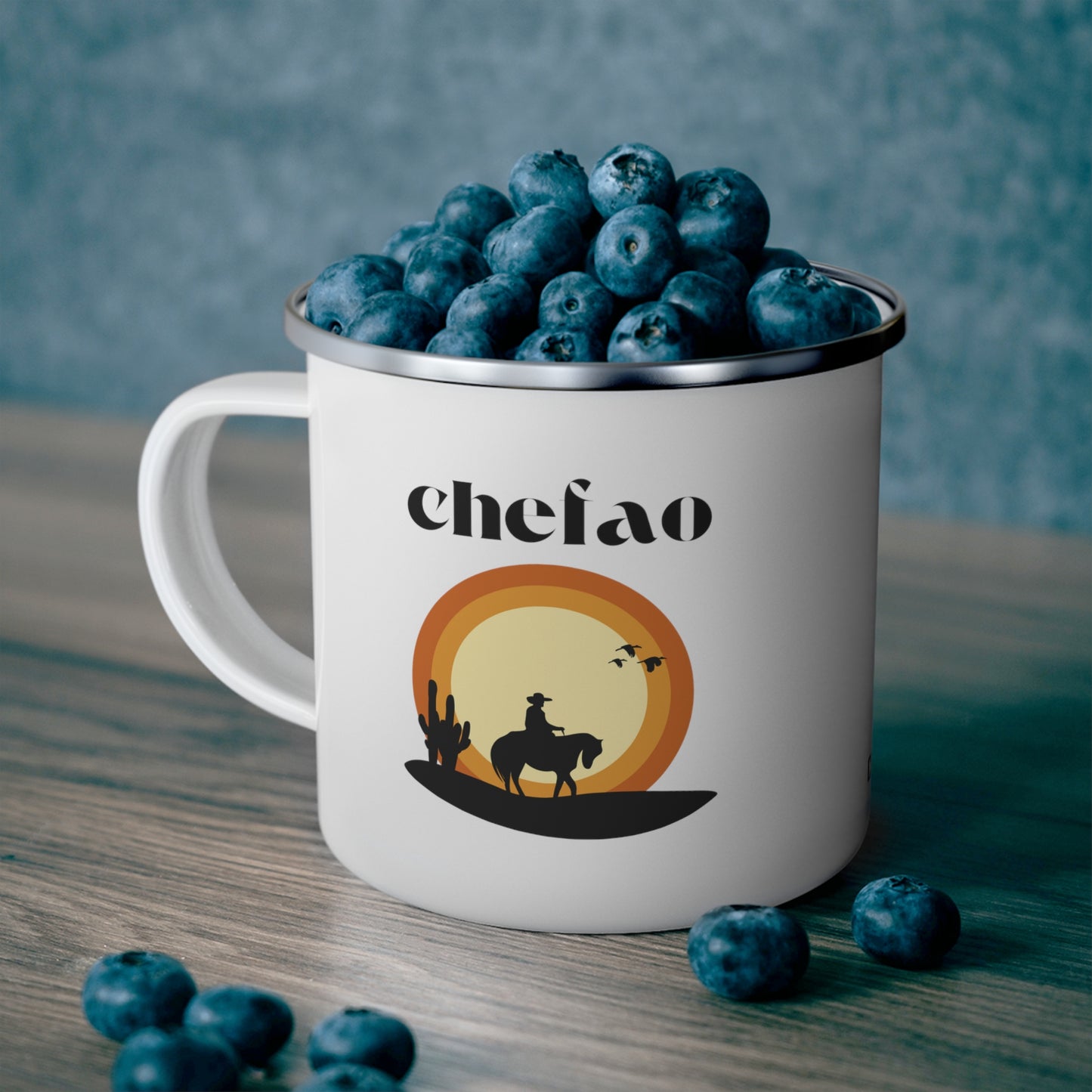 Chefao Cowboy VI, Enamel Camping Mug