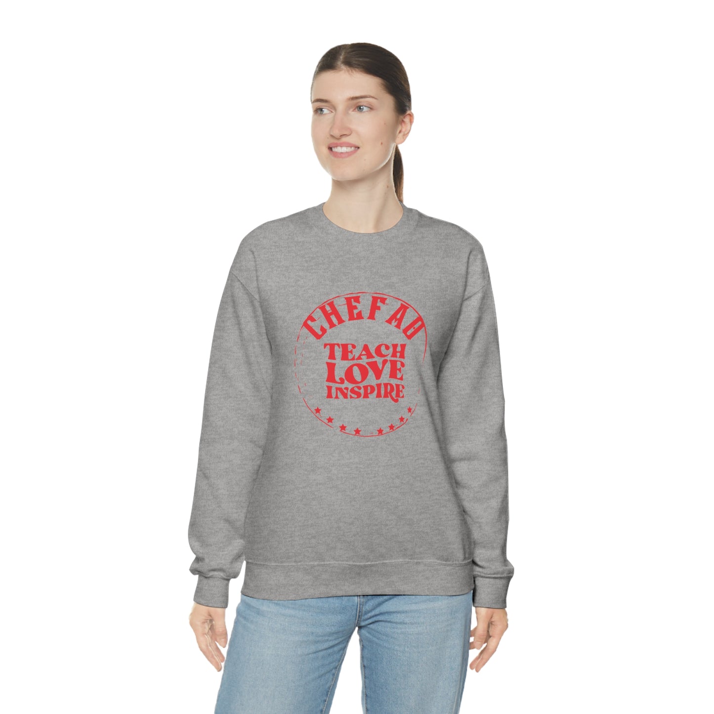 Chefao Teacher IV, Unisex Heavy Blend Crewneck Sweatshirt