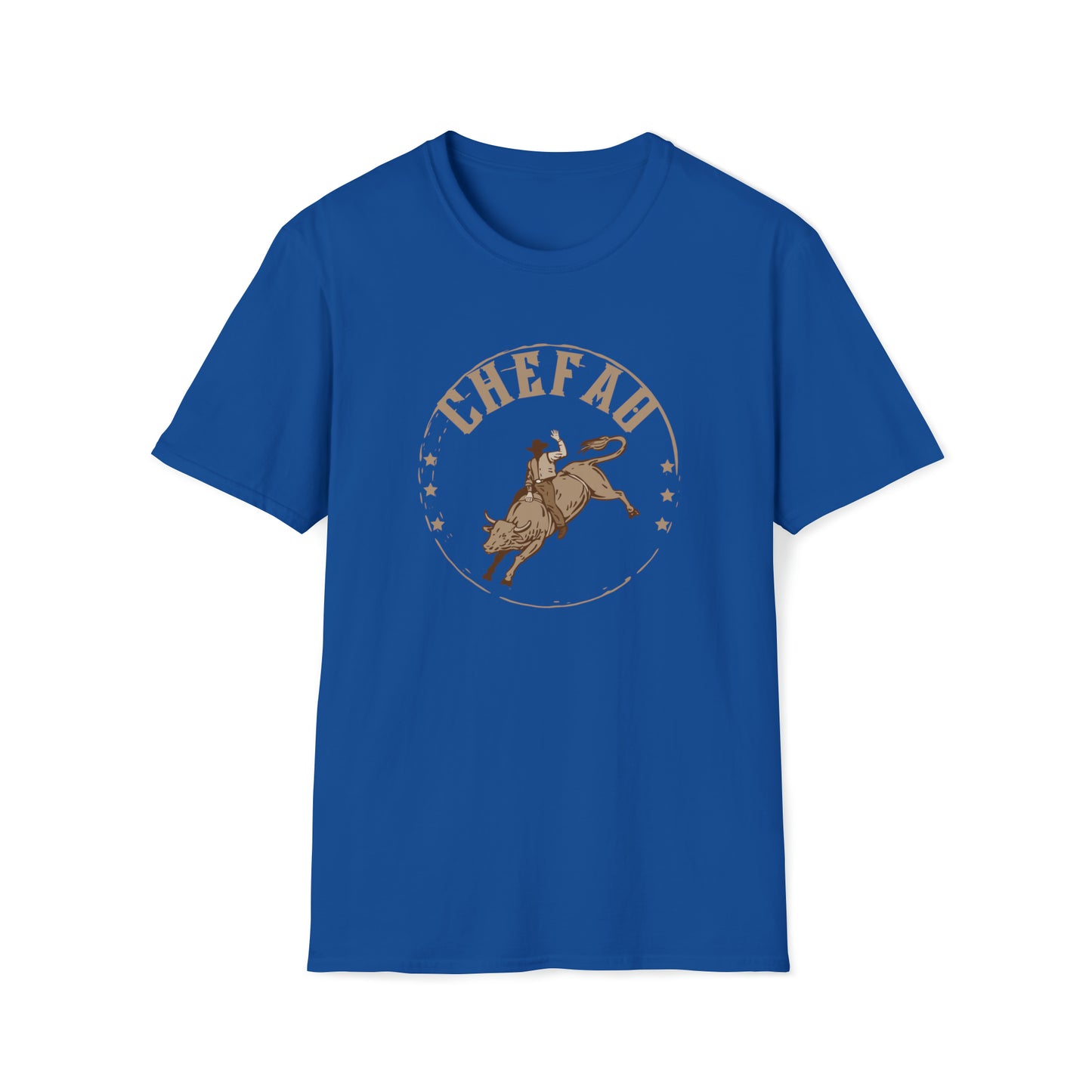 Chefao Bull Riding I, Unisex Softstyle T-Shirt