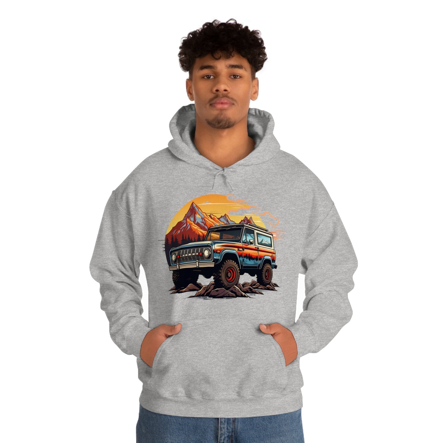 Retro, Rugged Charm, Unisex Heavy Blend Hooded Sweatshirt
