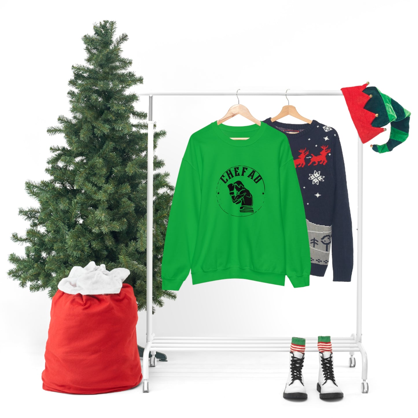 Chefao Boxer I, Unisex Heavy Blend Crewneck Sweatshirt
