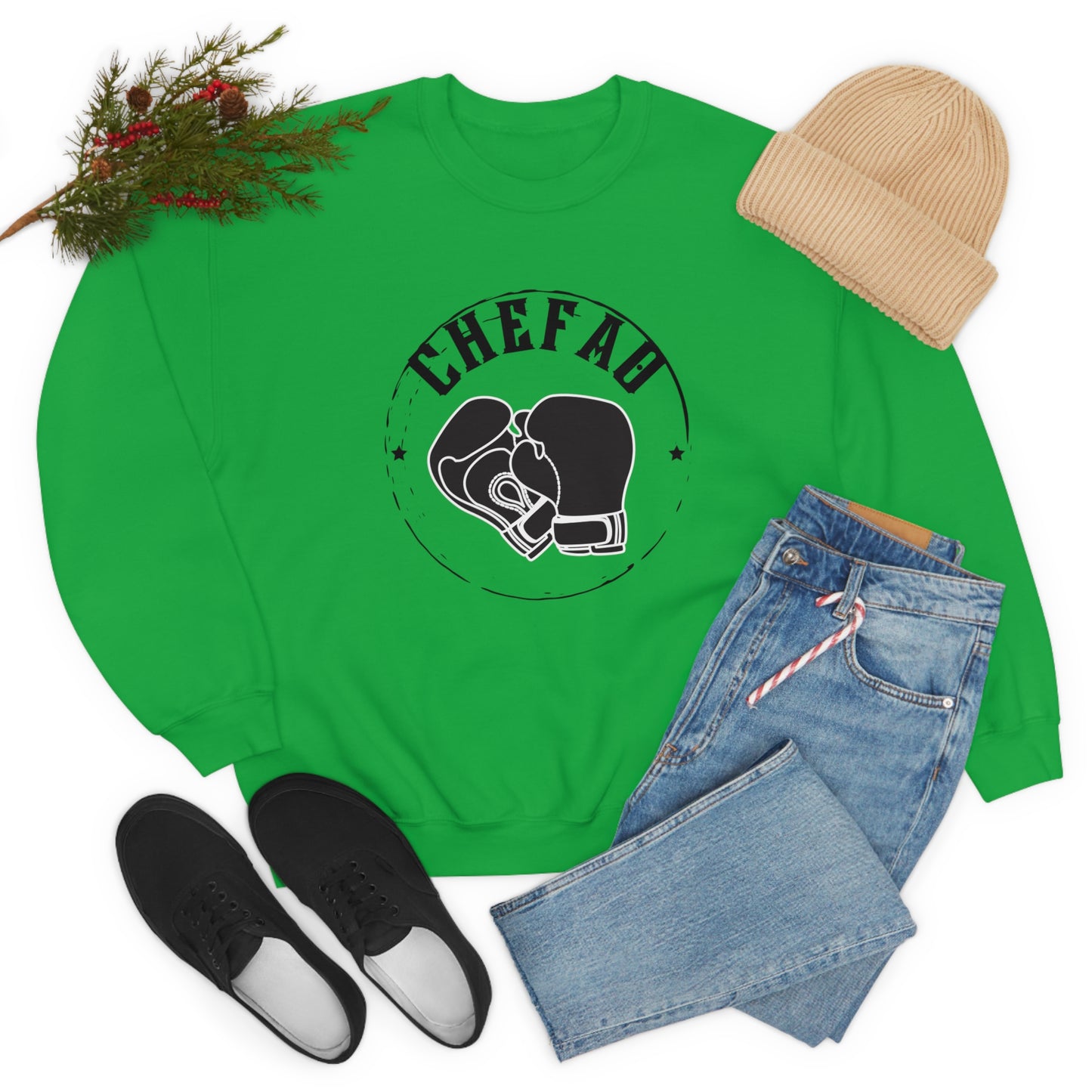 Chefao Boxing I, Unisex Heavy Blend Crewneck Sweatshirt
