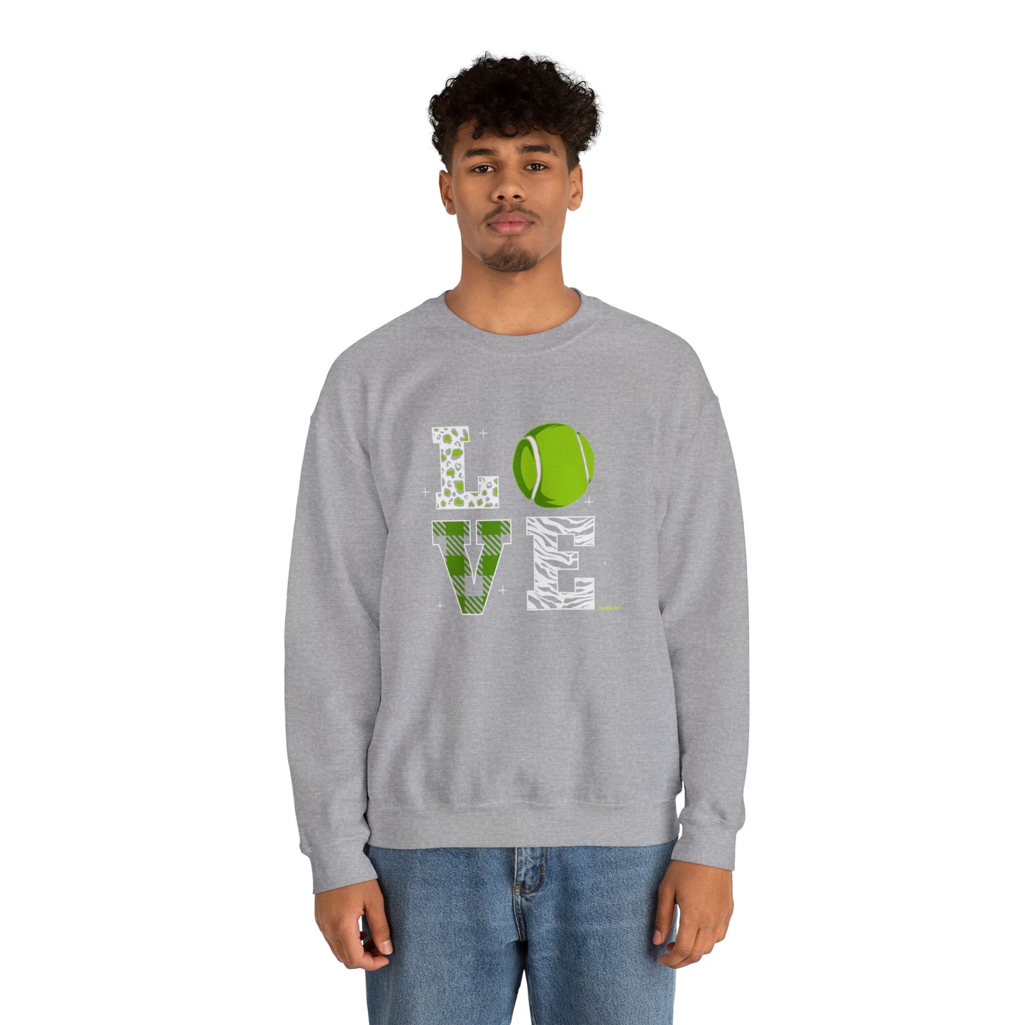 Chefao Love Tennis I, Unisex Heavy Blend Crewneck Sweatshirt