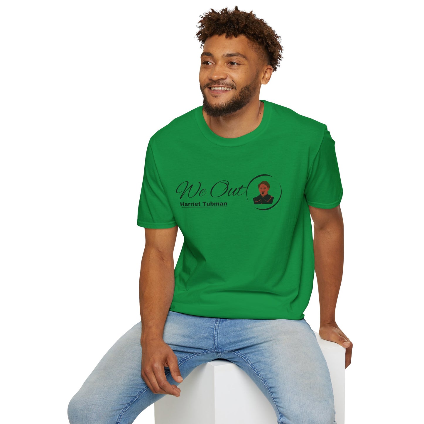 Harriet Tubman "We Out", Unisex Softstyle T-Shirt