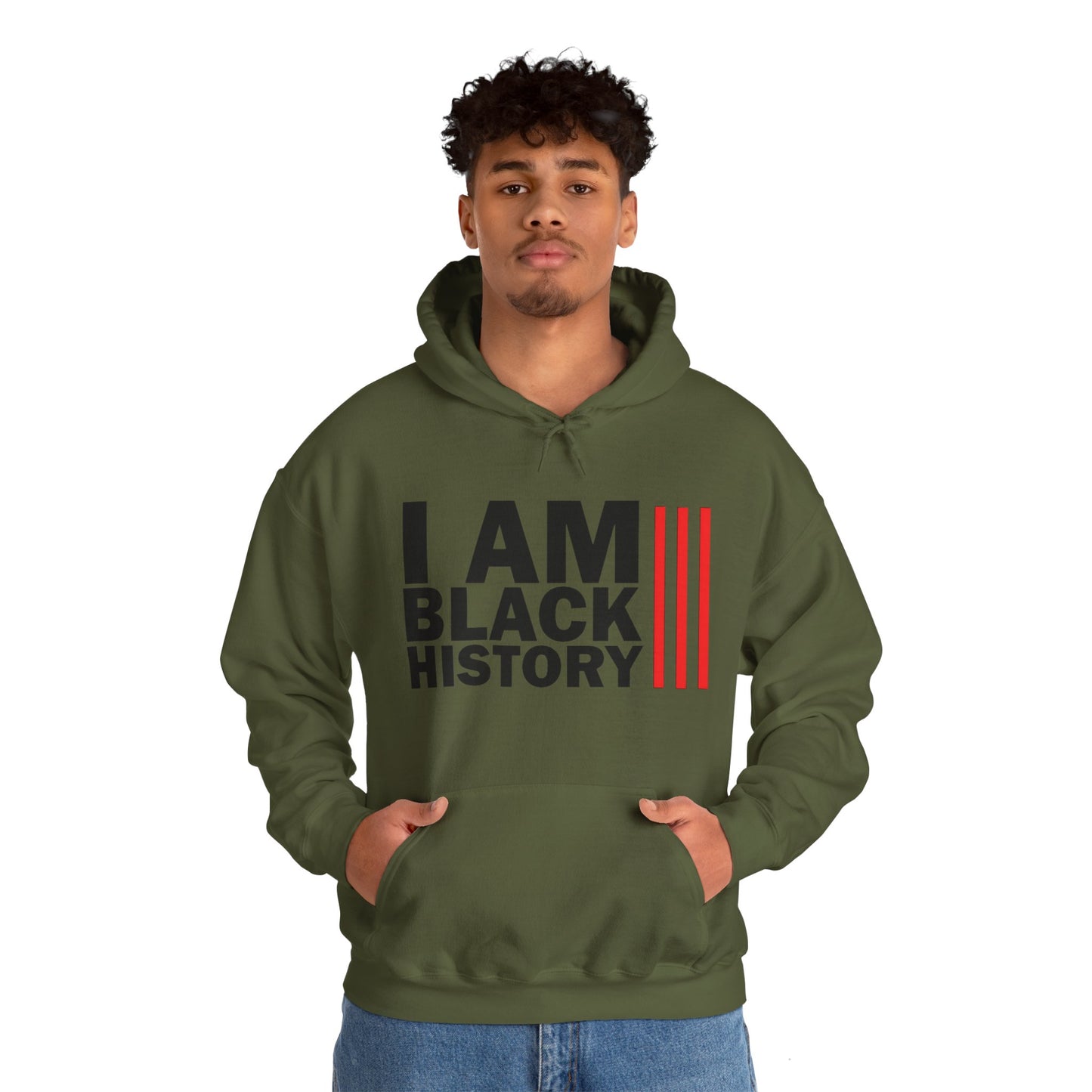 Chefao I Am Black History I, Unisex Heavy Blend Hooded Sweatshirt