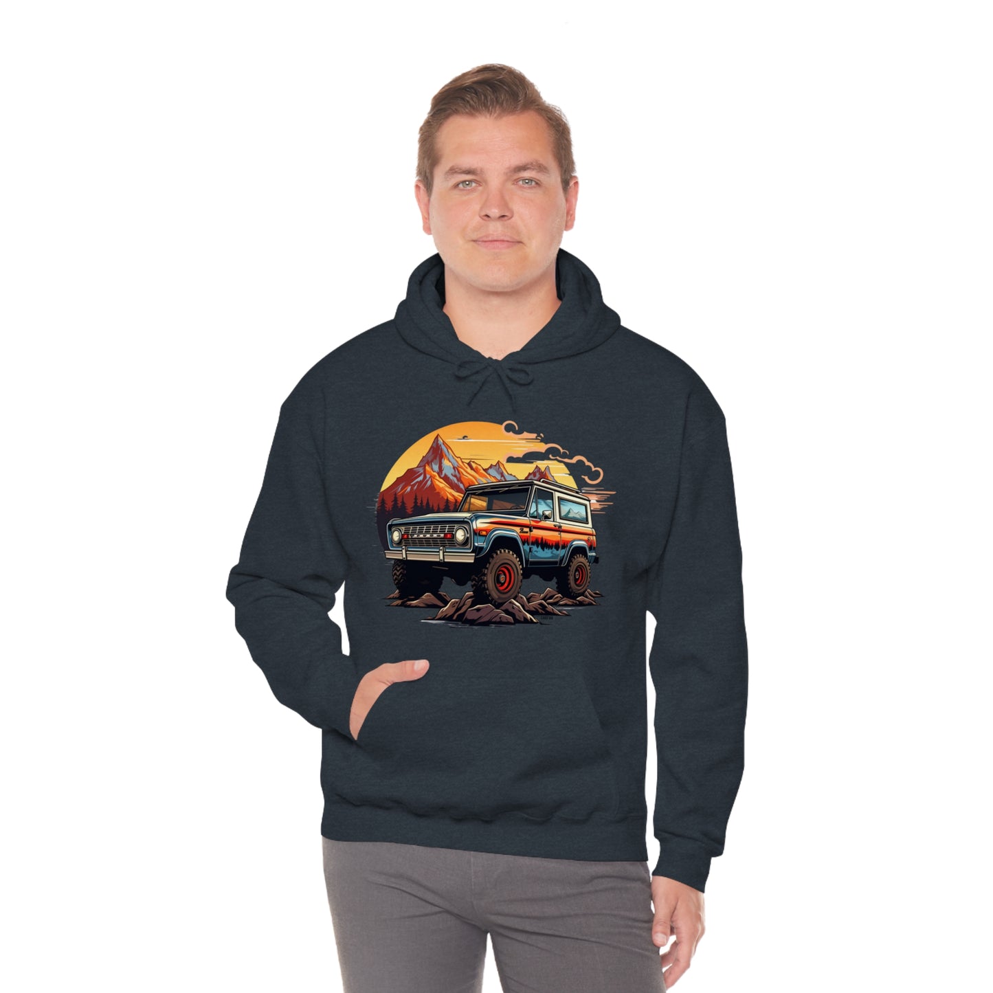 Retro, Rugged Charm, Unisex Heavy Blend Hooded Sweatshirt