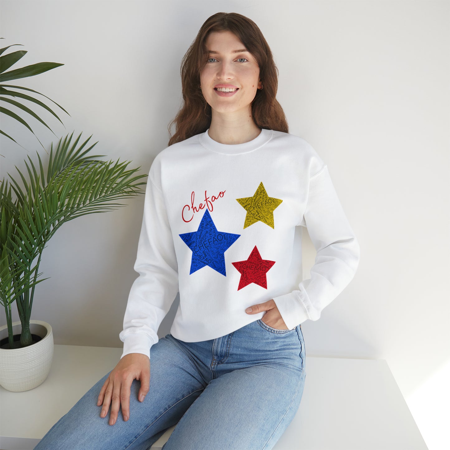 Chefao Stars I, Unisex Heavy Blend Crewneck Sweatshirt