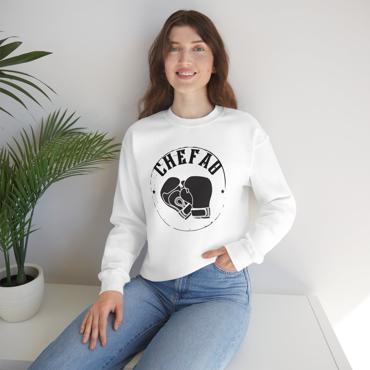 Chefao Boxing I, Unisex Heavy Blend Crewneck Sweatshirt