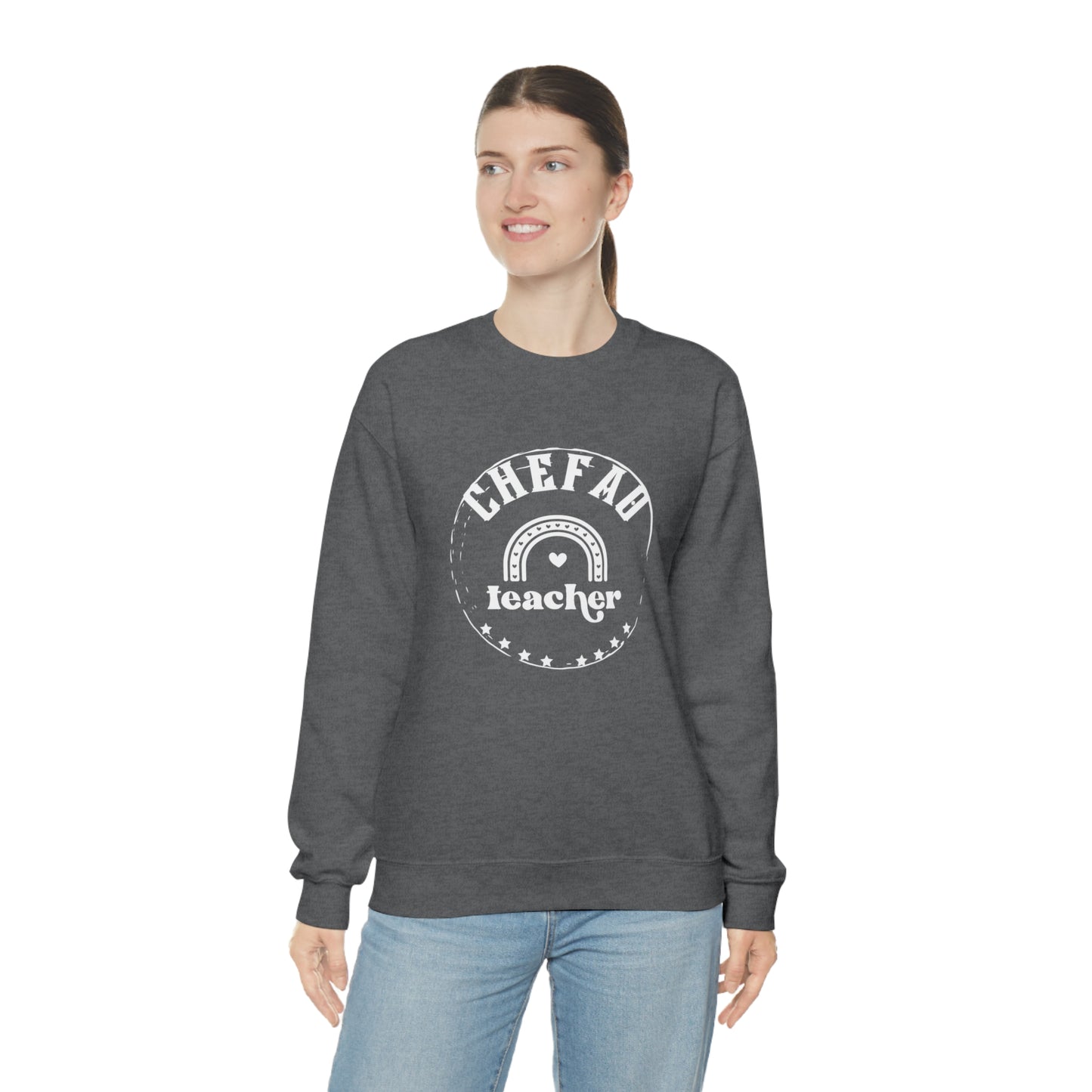 Chefao Teacher III, Unisex Heavy Blend Crewneck Sweatshirt