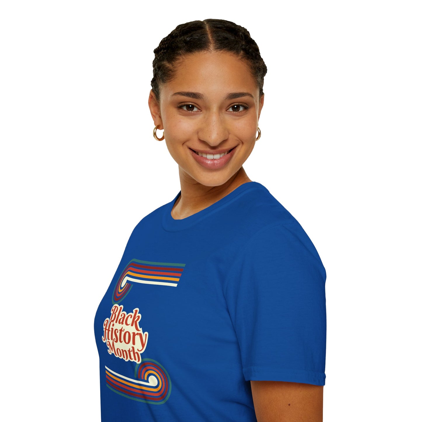Chefao Retro Black History Month Emblem I, Unisex Softstyle T-Shirt