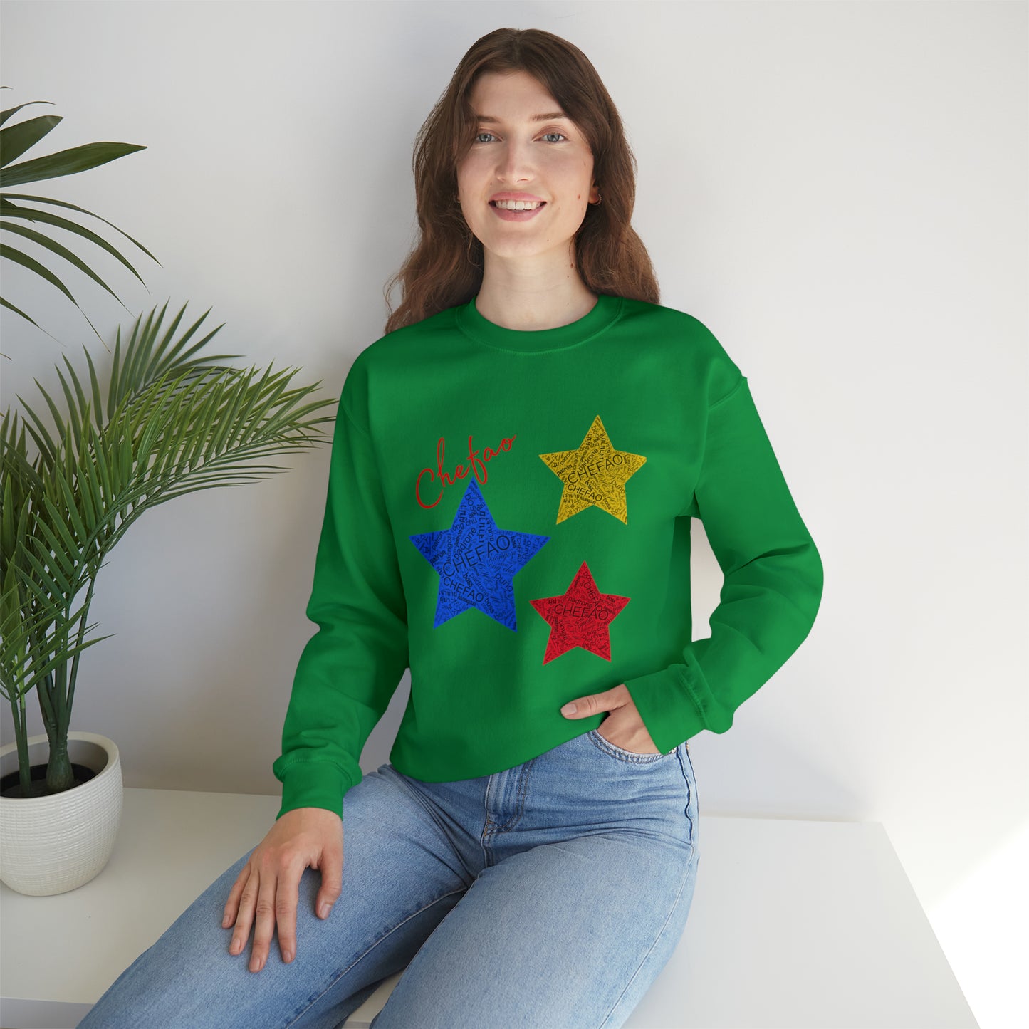 Chefao Stars I, Unisex Heavy Blend Crewneck Sweatshirt
