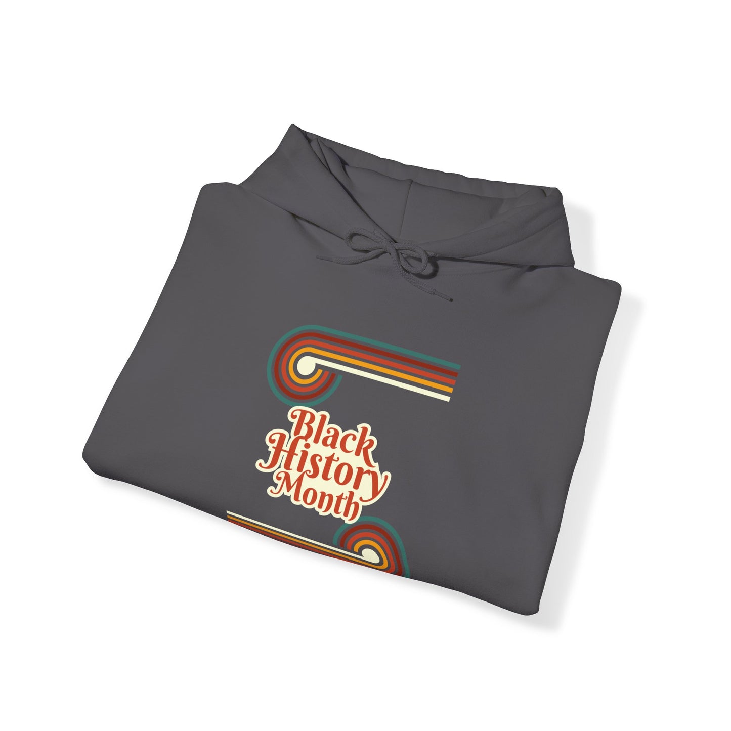 Chefao Retro Black History Month Emblem I, Unisex Heavy Blend Hooded Sweatshirt