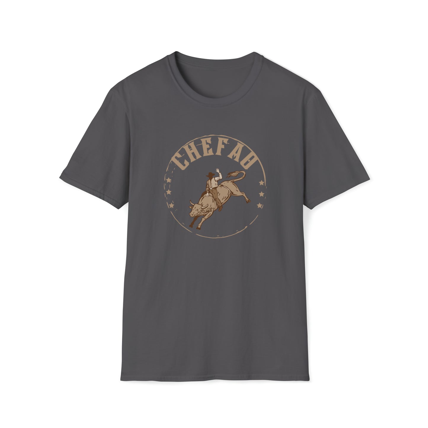 Chefao Bull Riding I, Unisex Softstyle T-Shirt