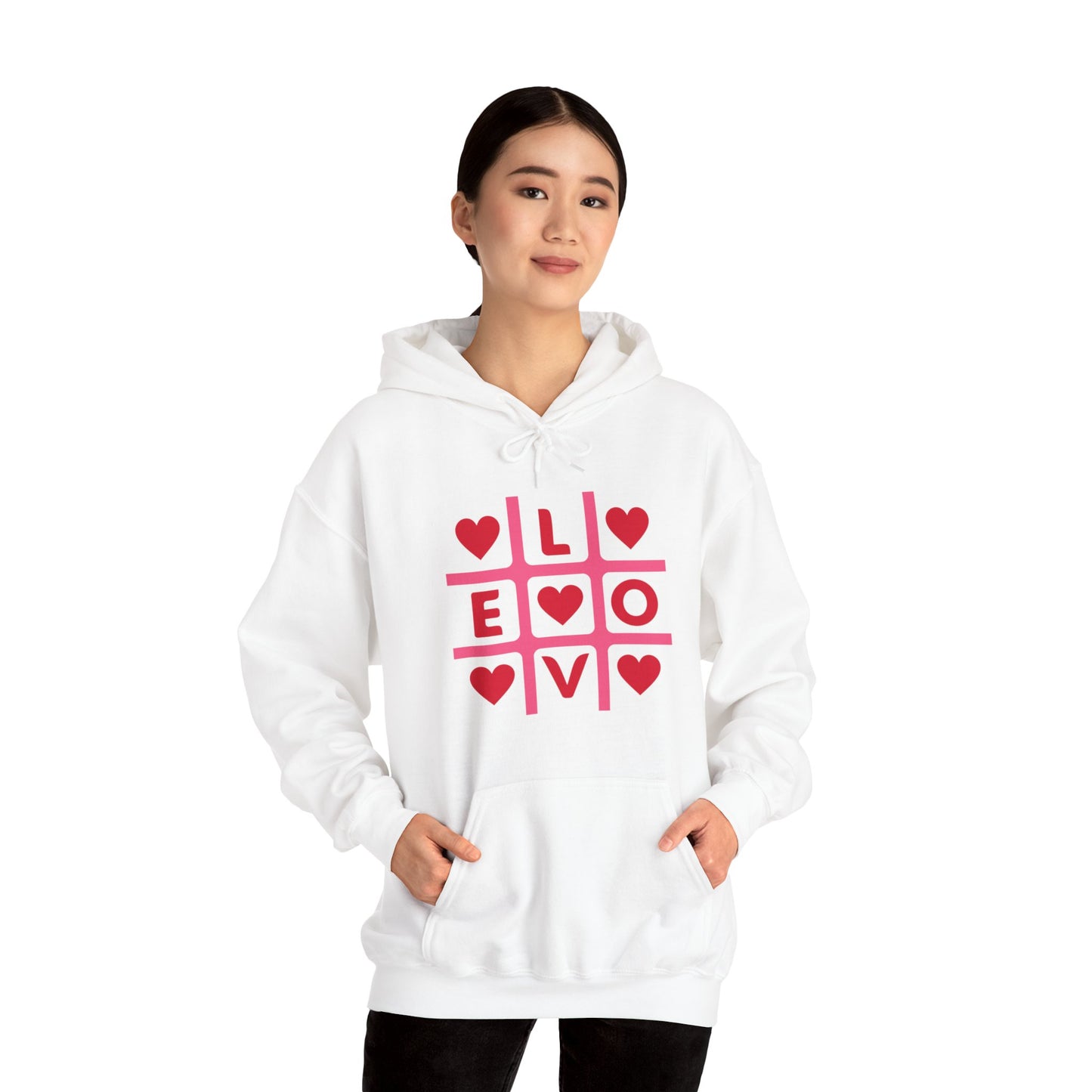 Chefao Love Tic Tac Toe I, Unisex Heavy Blend Hooded Sweatshirt