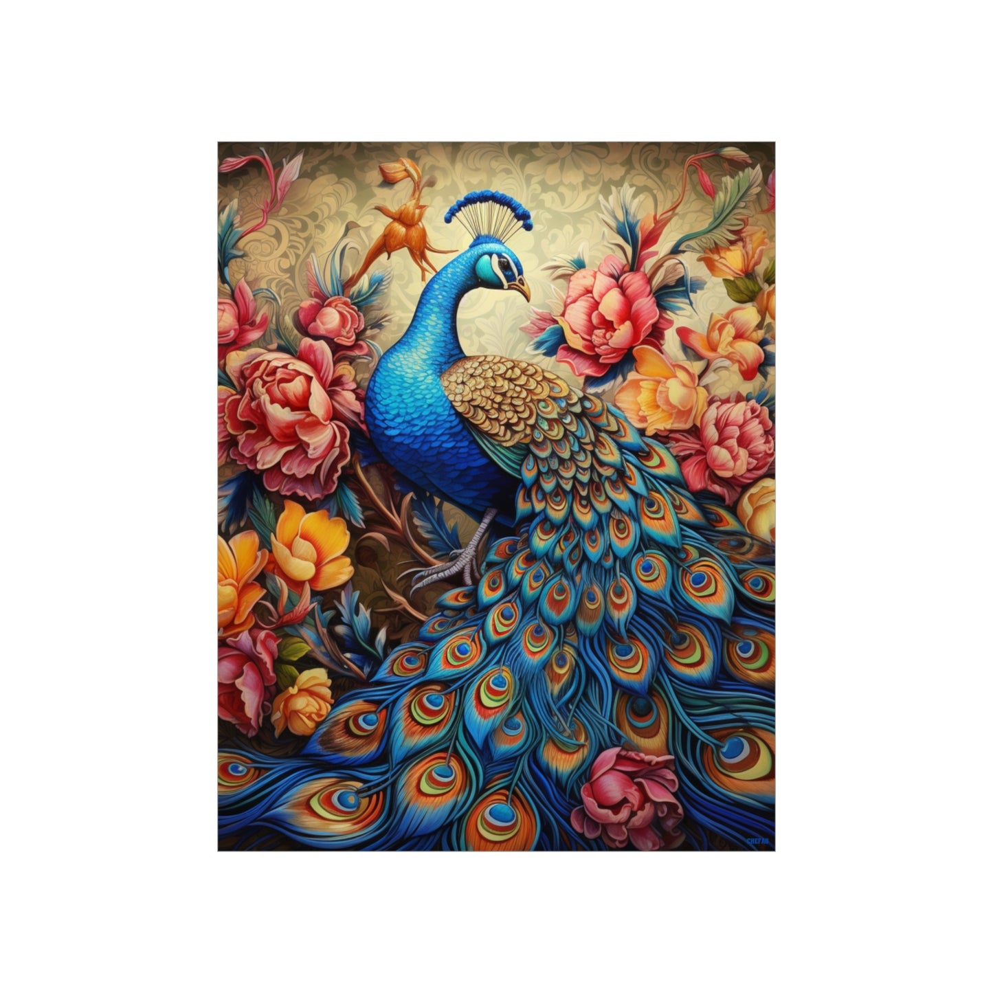 Peacock, Premium Matte Vertical Posters