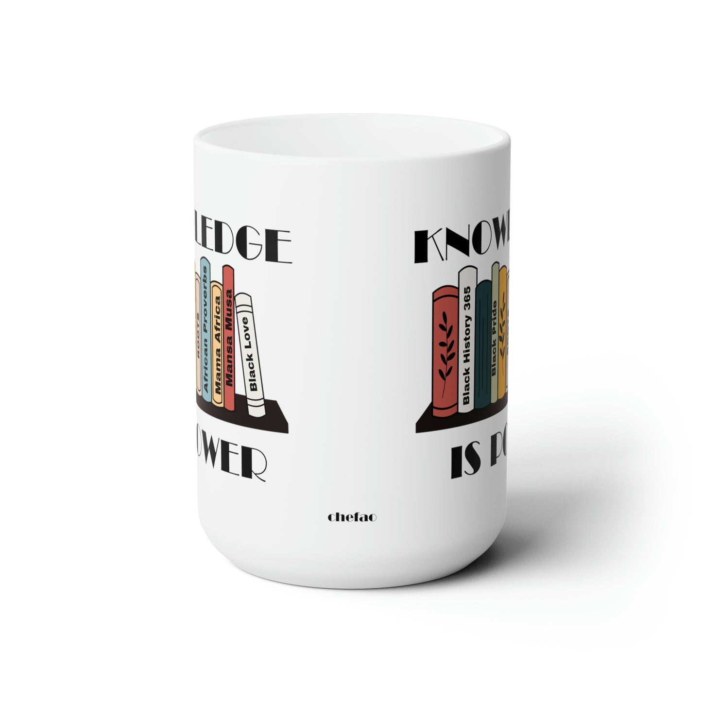 Chefao Knowledge is Power I, Ceramic Mug 15oz