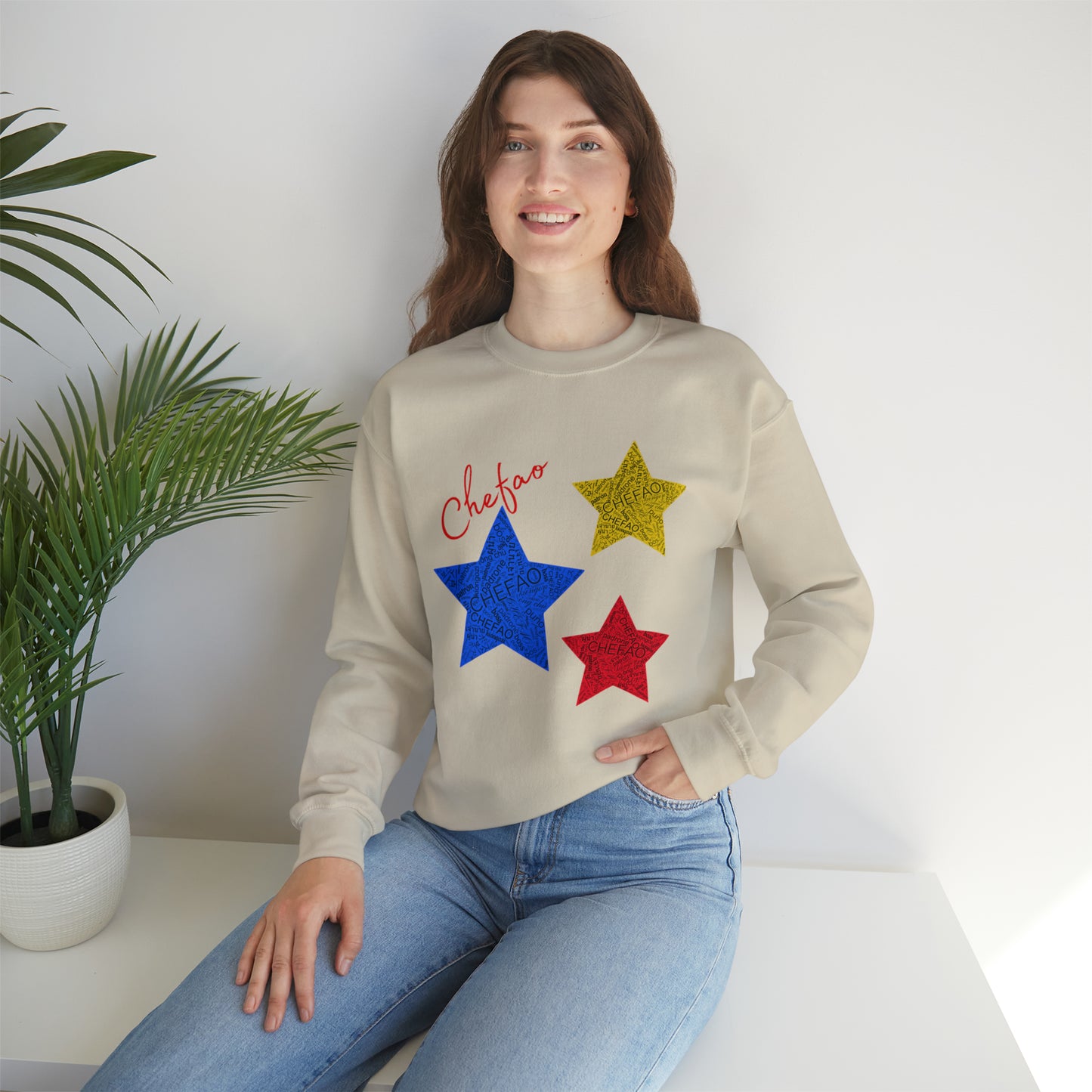 Chefao Stars I, Unisex Heavy Blend Crewneck Sweatshirt