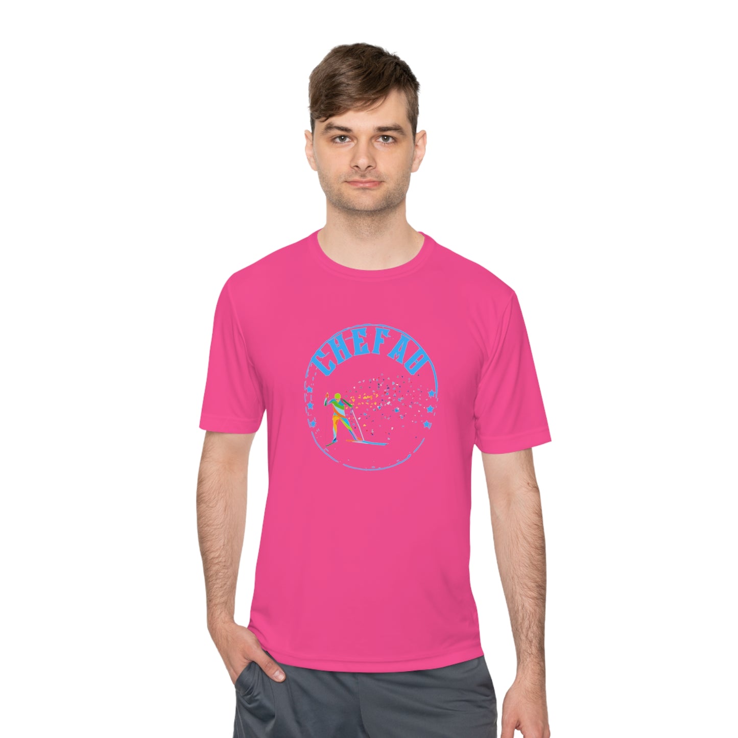 Chefao Cross Country Skiing II, Unisex Moisture Wicking Tee
