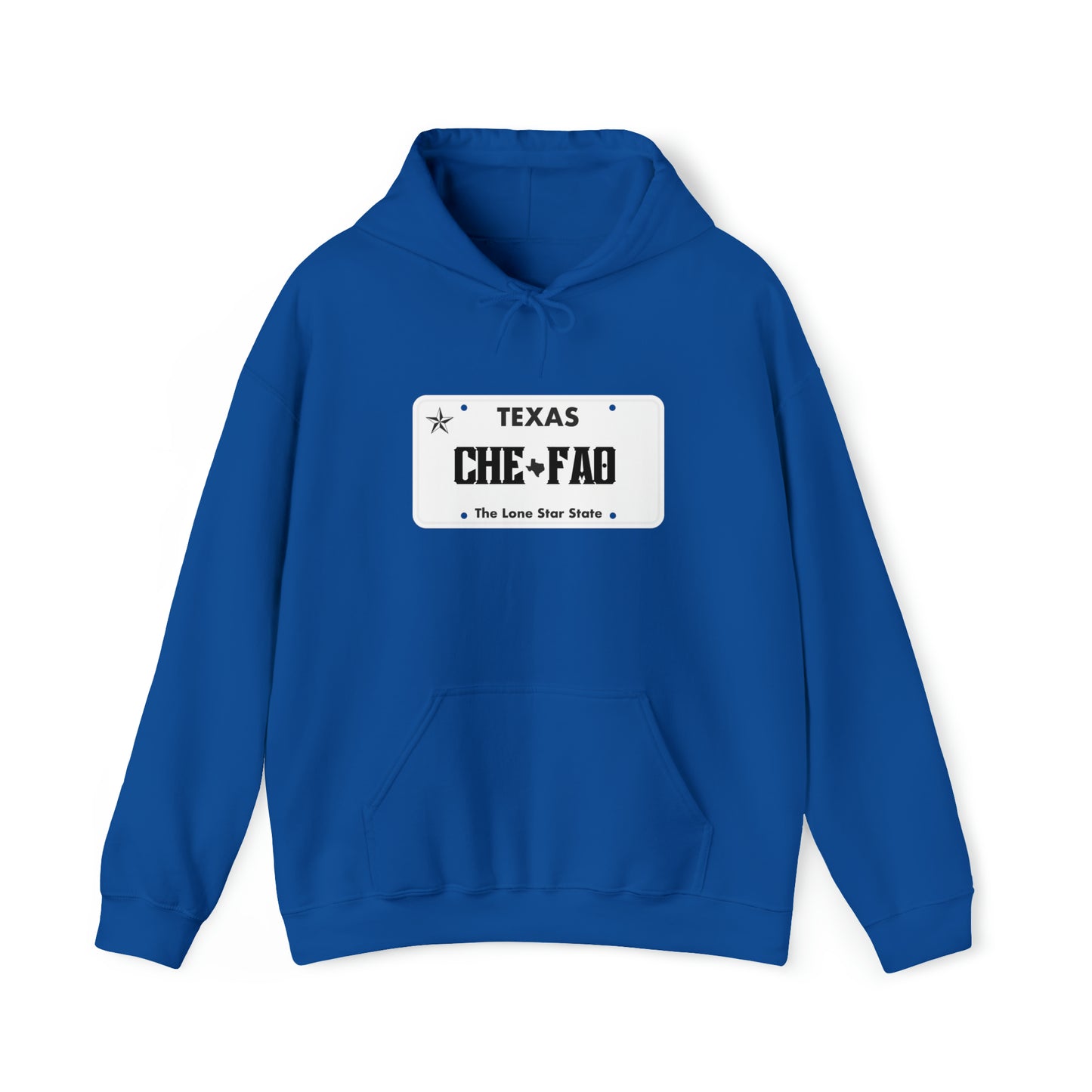 Chefao Texas License Plate I, Unisex Heavy Blend Hooded Sweatshirt