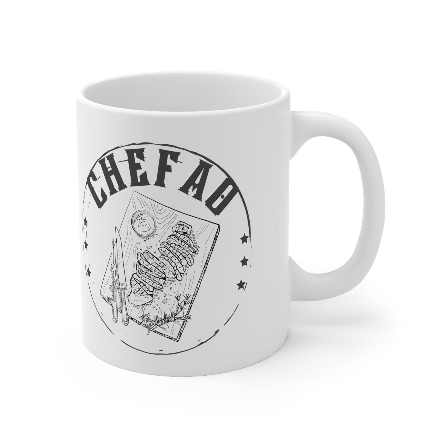 Chefao Barbque, White Coffee Mug, 11oz