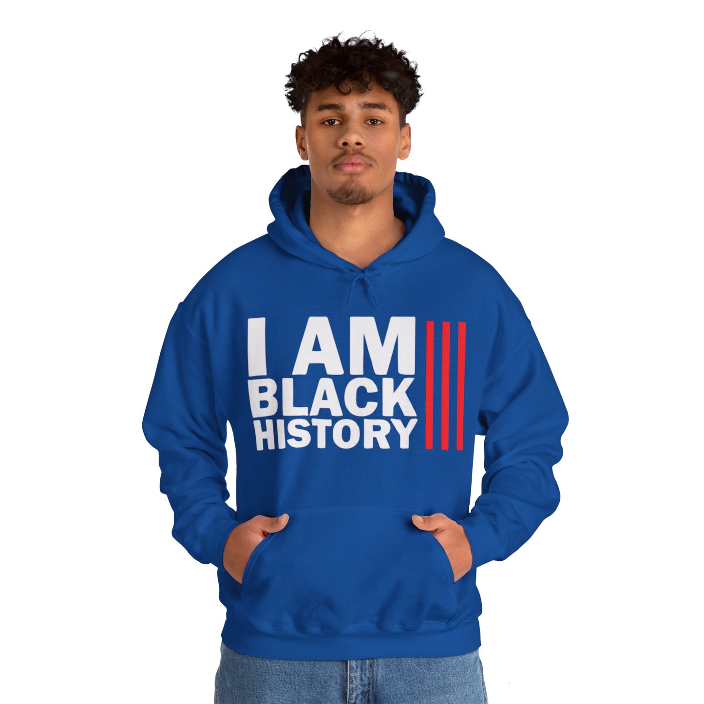 Chefao I Am Black History I, Unisex Heavy Blend Hooded Sweatshirt