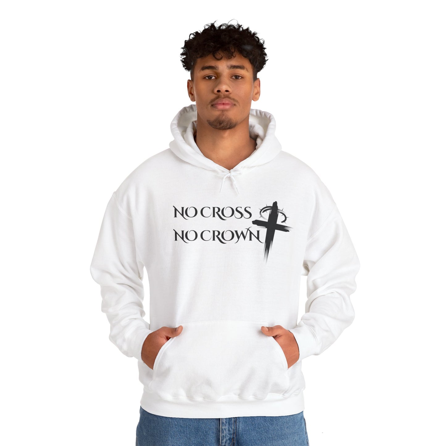 No Cross No Crown, Unisex Heavy Blend™ Hooded Sweatshirt