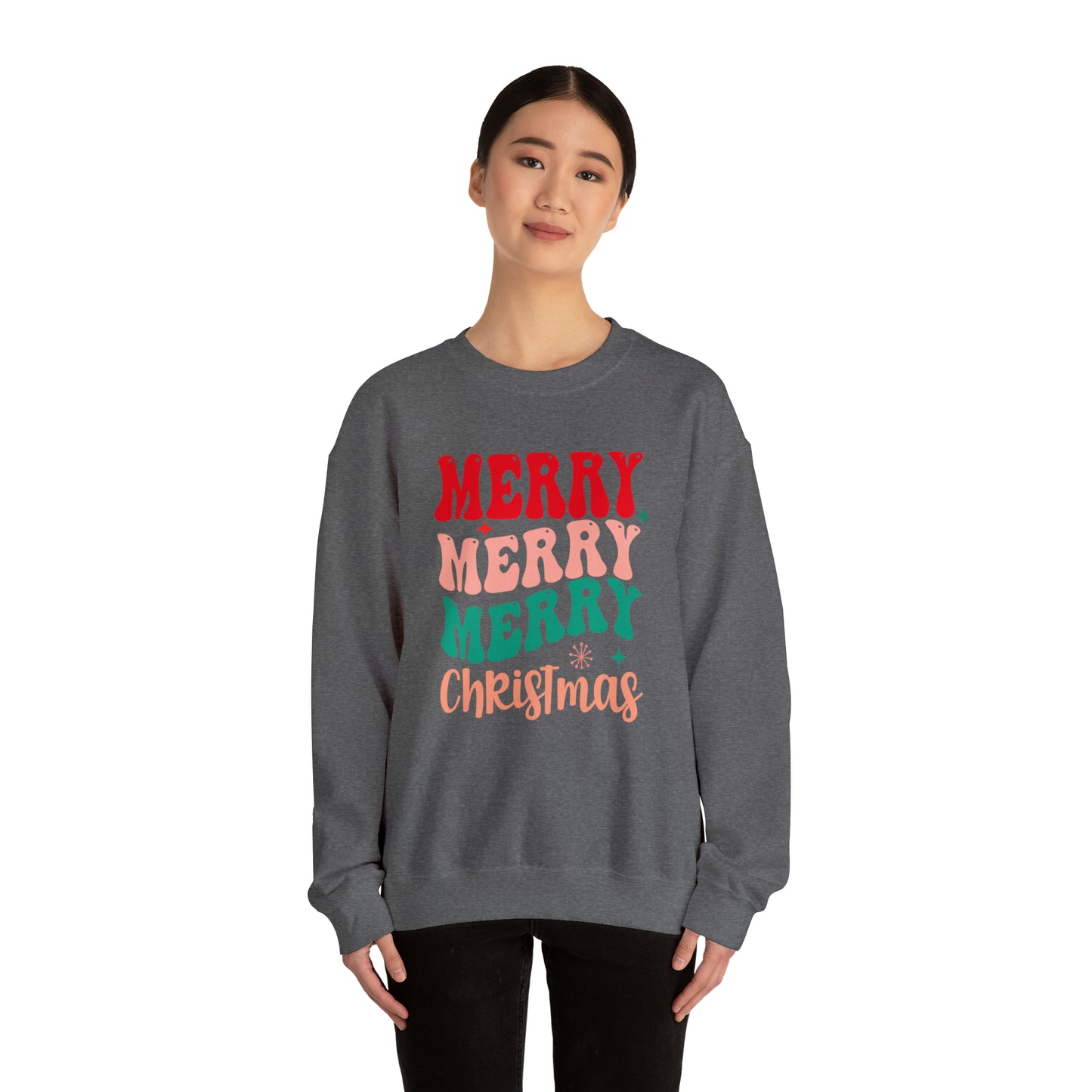 Merry Christmas II, Unisex Heavy Blend Crewneck Sweatshirt