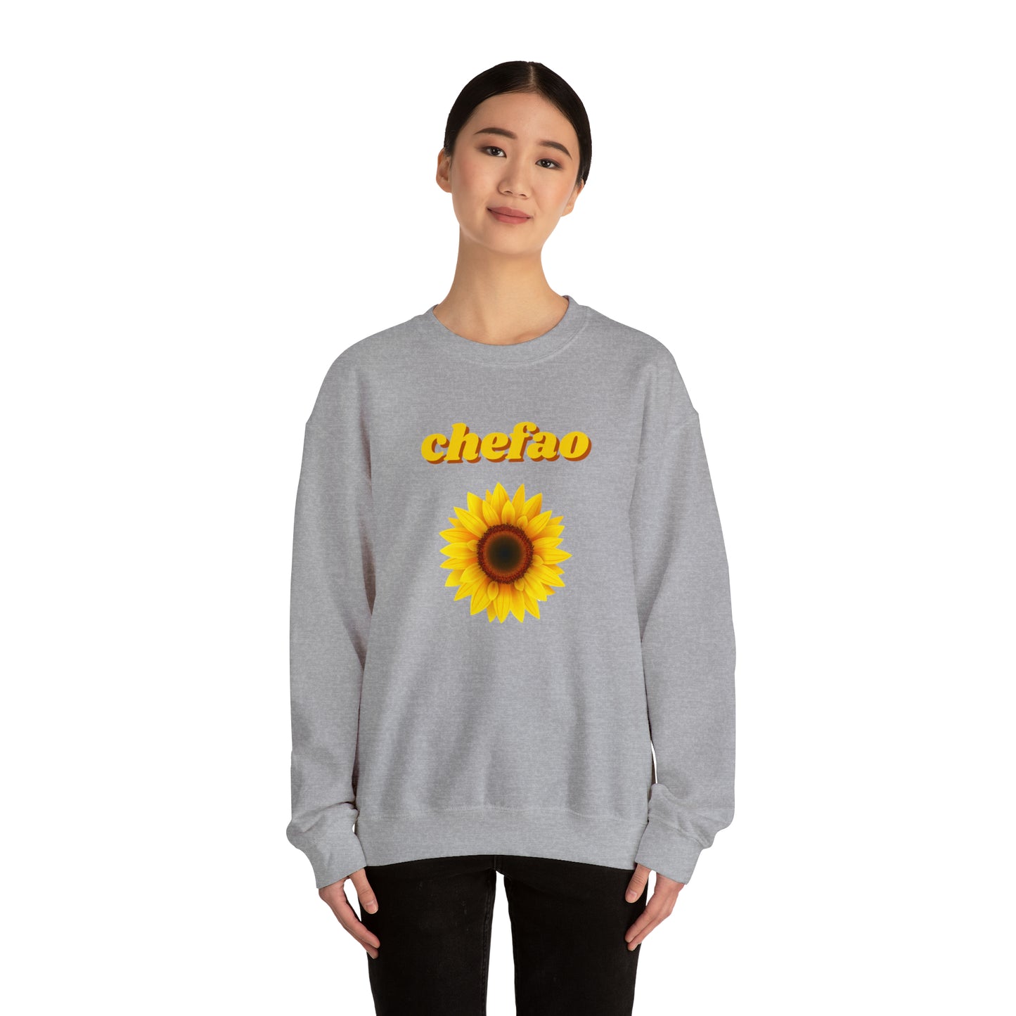 Chefao Sunflower I, Unisex Heavy Blend Crewneck Sweatshirt