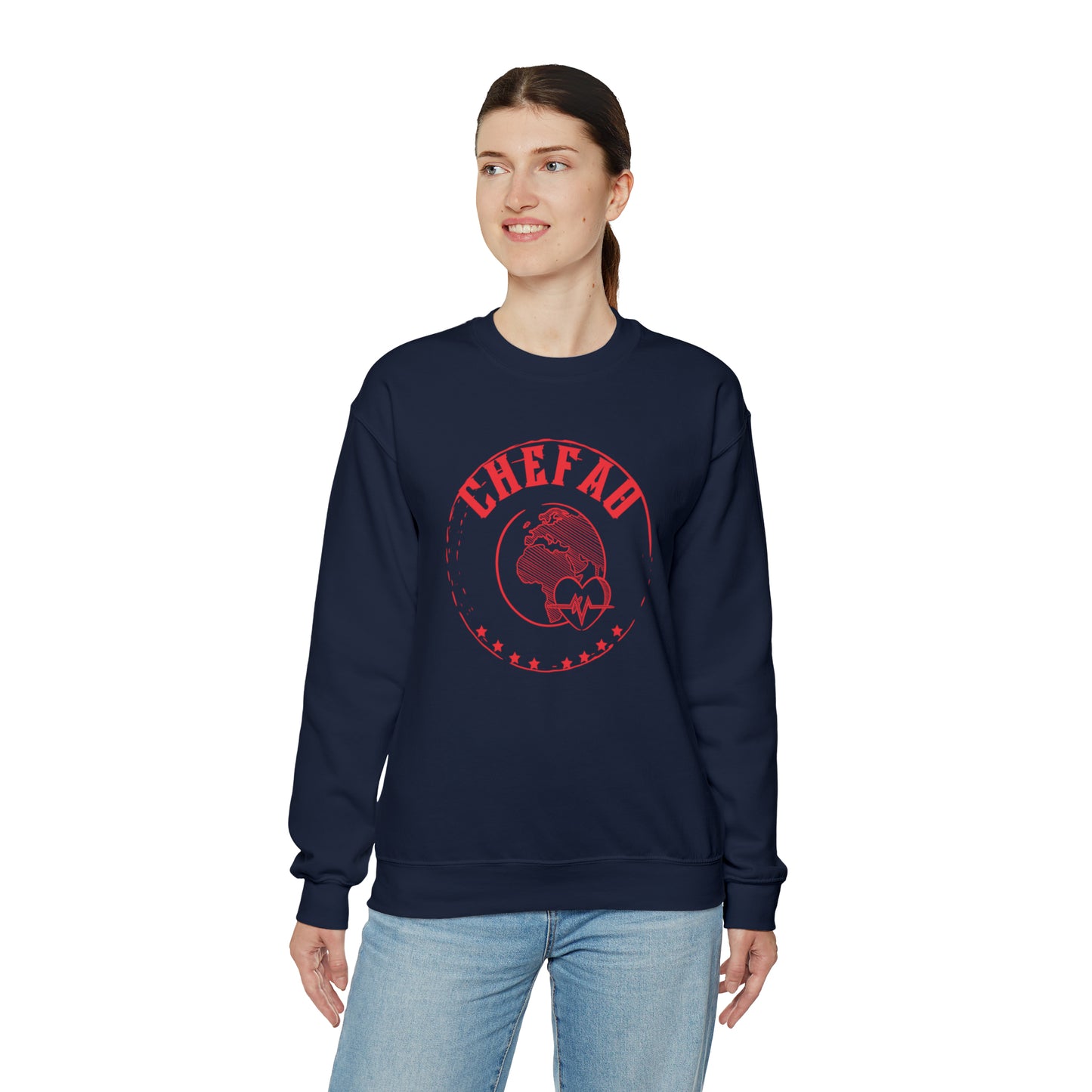 Chefao Travel I, Unisex Heavy Blend Crewneck Sweatshirt