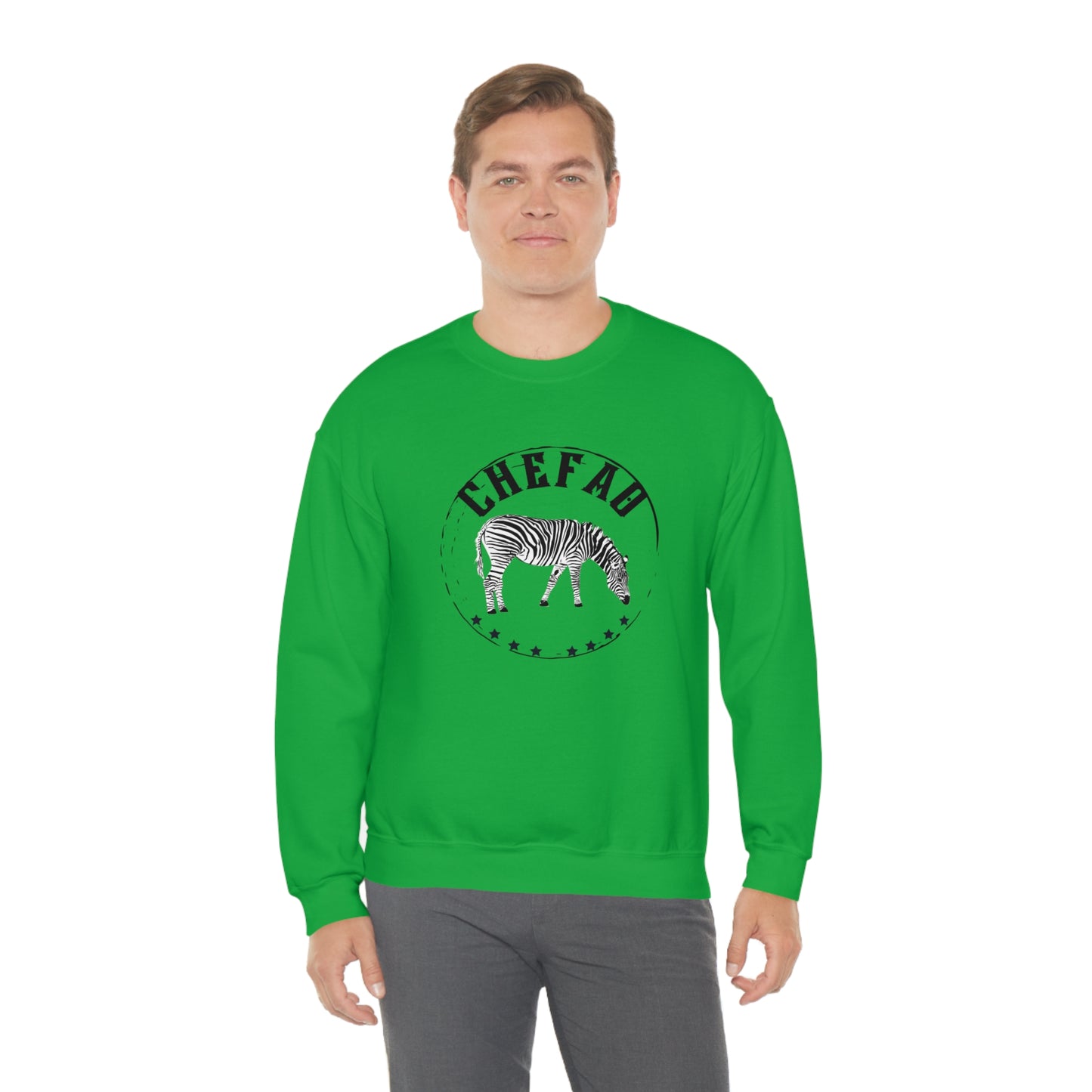 Chefao Zebra I, Unisex Heavy Blend Crewneck Sweatshirt