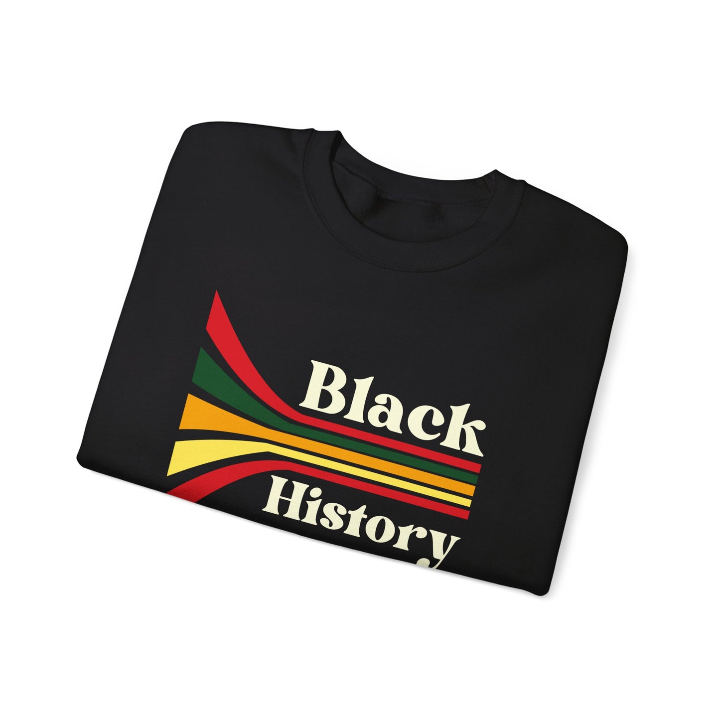 Chefao Retro Black History Month Emblem III, Unisex Heavy Blend™ Crewneck Sweatshirt