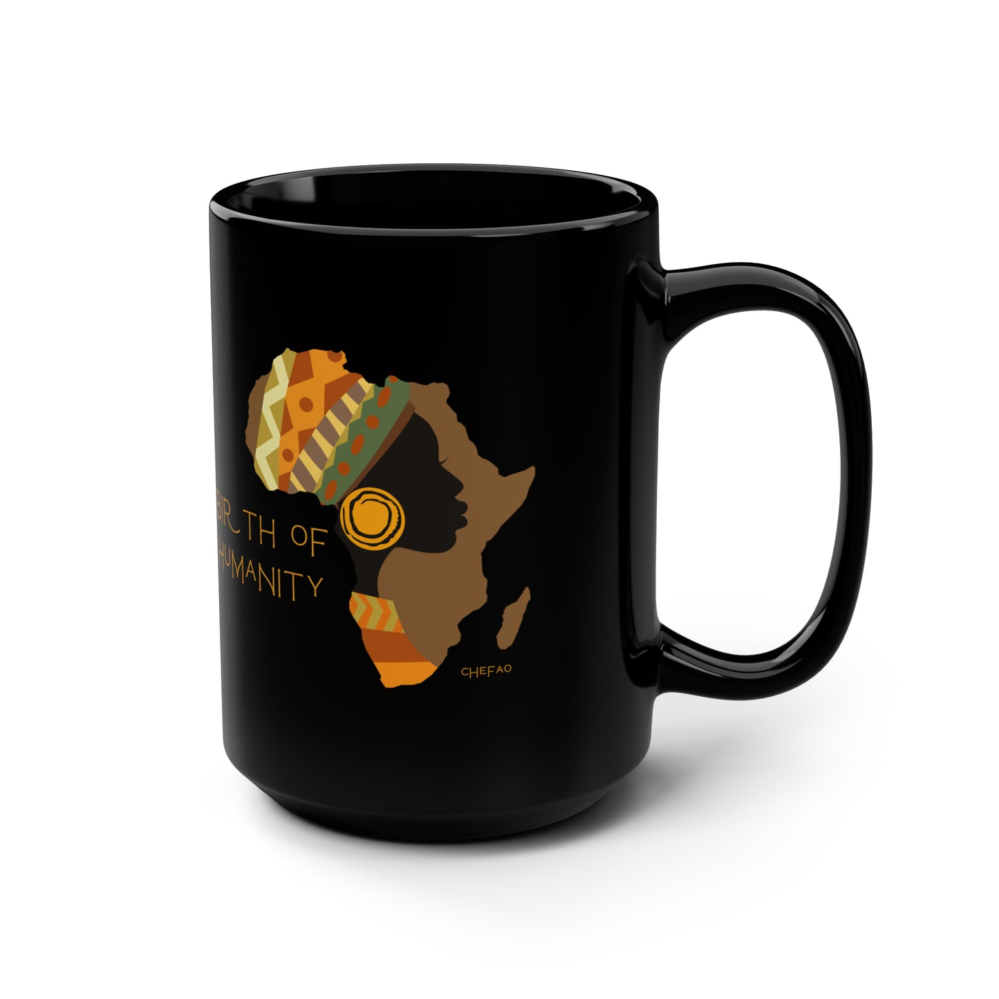 Birth of Humanity™ II, Black Mug, 15oz