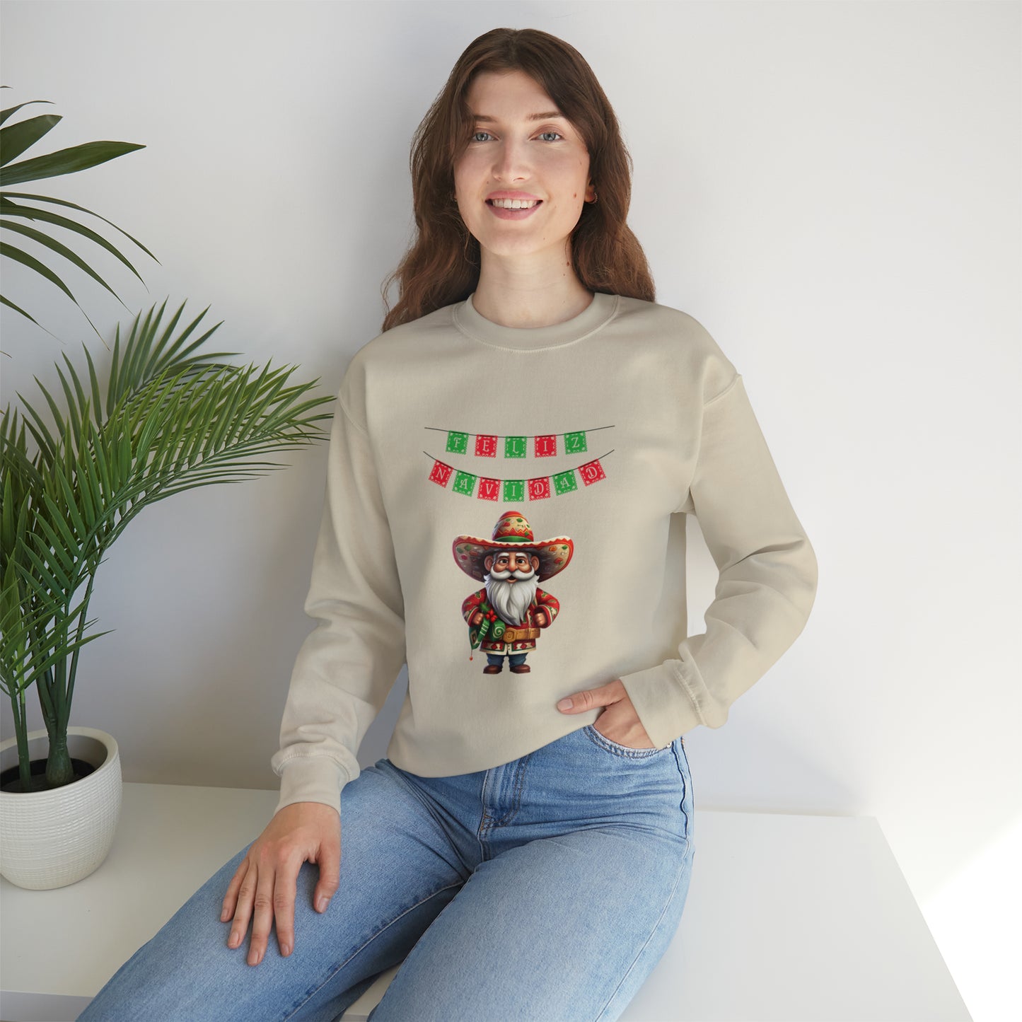 Feliz Navidad I, Unisex Heavy Blend Crewneck Sweatshirt