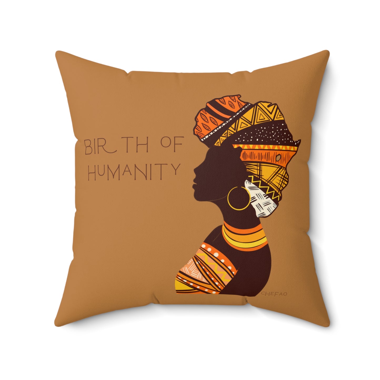 Birth of Humanity™ I, Spun Polyester Square Pillow